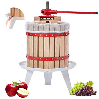 Arebos Entsafter Obstpresse Maischepresse Weinpresse Apfelpresse Fruchtpresse Obstmühle