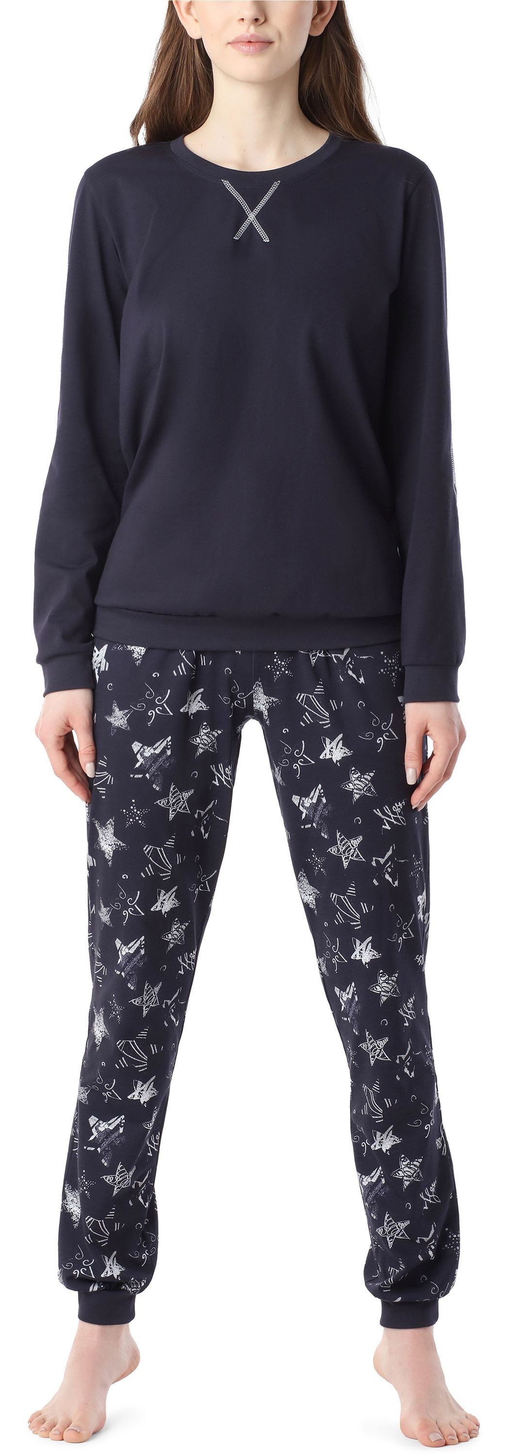 Schlafanzug Damen Pyjama MS10-168 aus Baumwolle