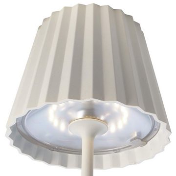 click-licht Gartenleuchte LED Akkutischleuchte Sheratan in Weiß 2,2W 154lm IP54, keine Angabe, Leuchtmittel enthalten: Ja, fest verbaut, LED, warmweiss, Campinglampen