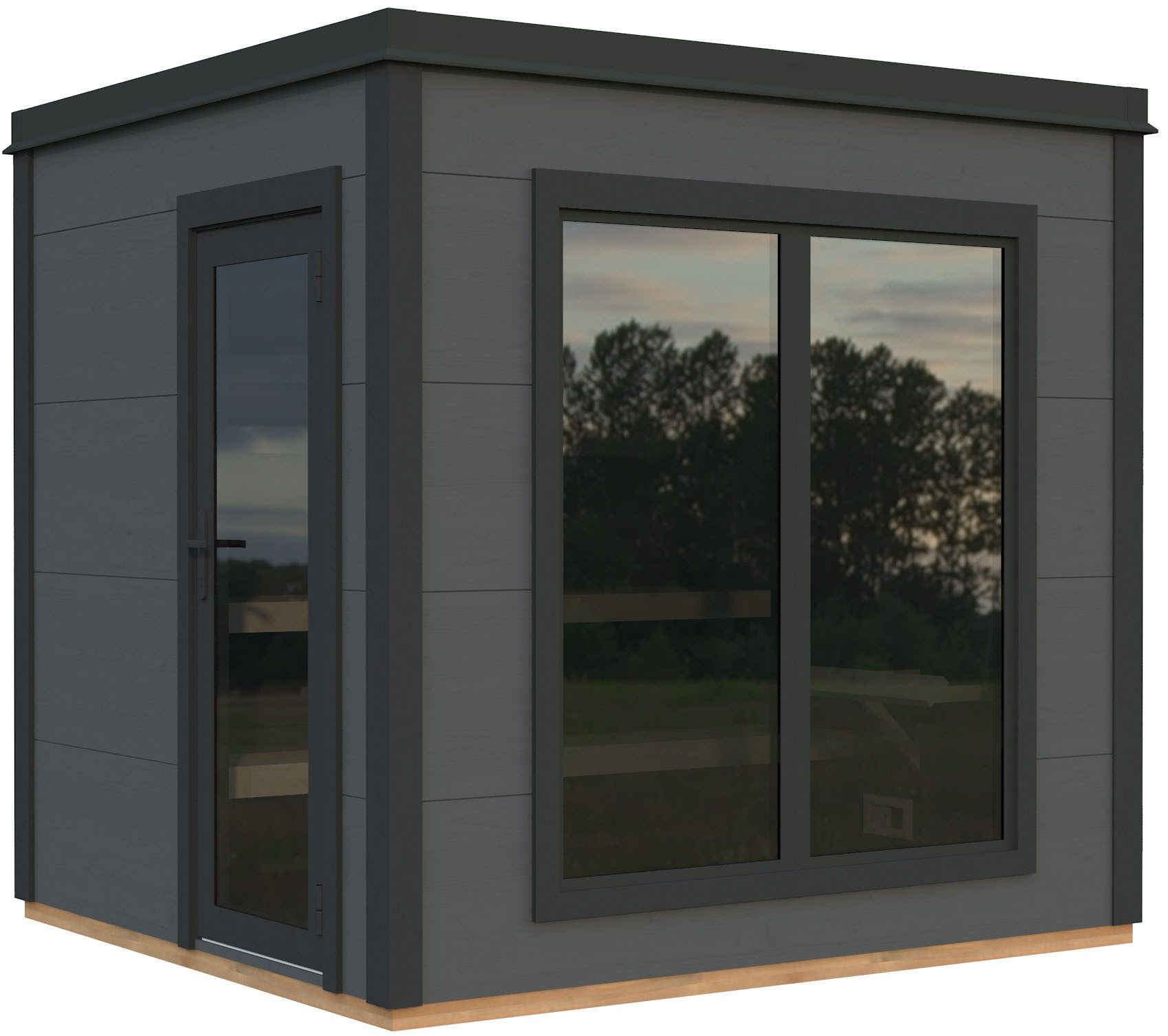 Palmako Sauna Grace, BxTxH: 261 x 238 x 249 cm, 56 mm