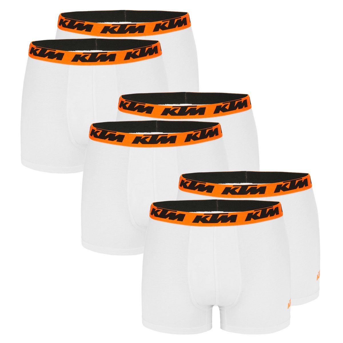 KTM Boxershorts Pack X2 Boxer Man Cotton 6P (Set, 6-St., 6er-Pack) White2