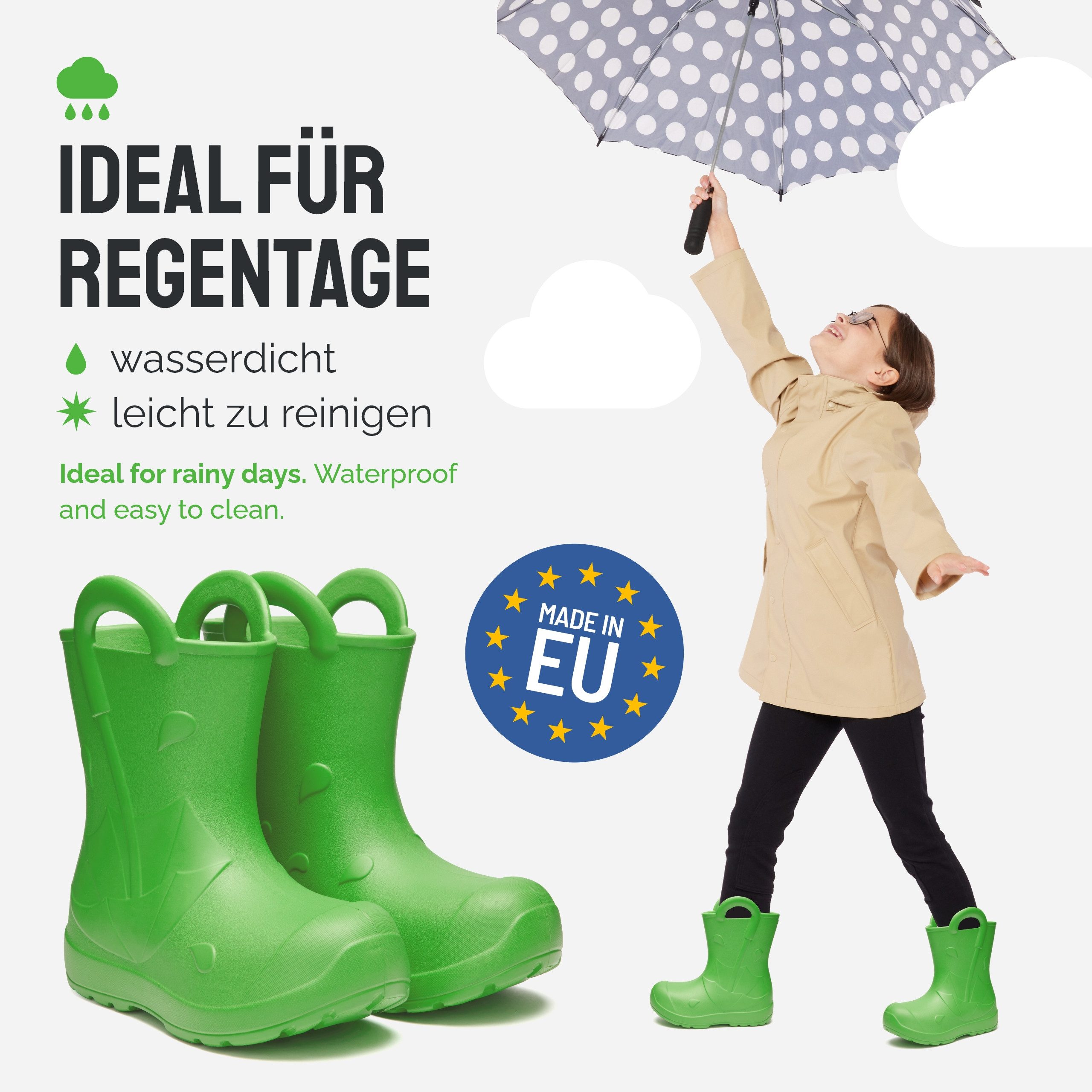 Ladeheid x Camminare Kinder aus leichtem EVA wasserdicht mit Design LA-CA-20 Gummistiefel – Bild 5 von 5