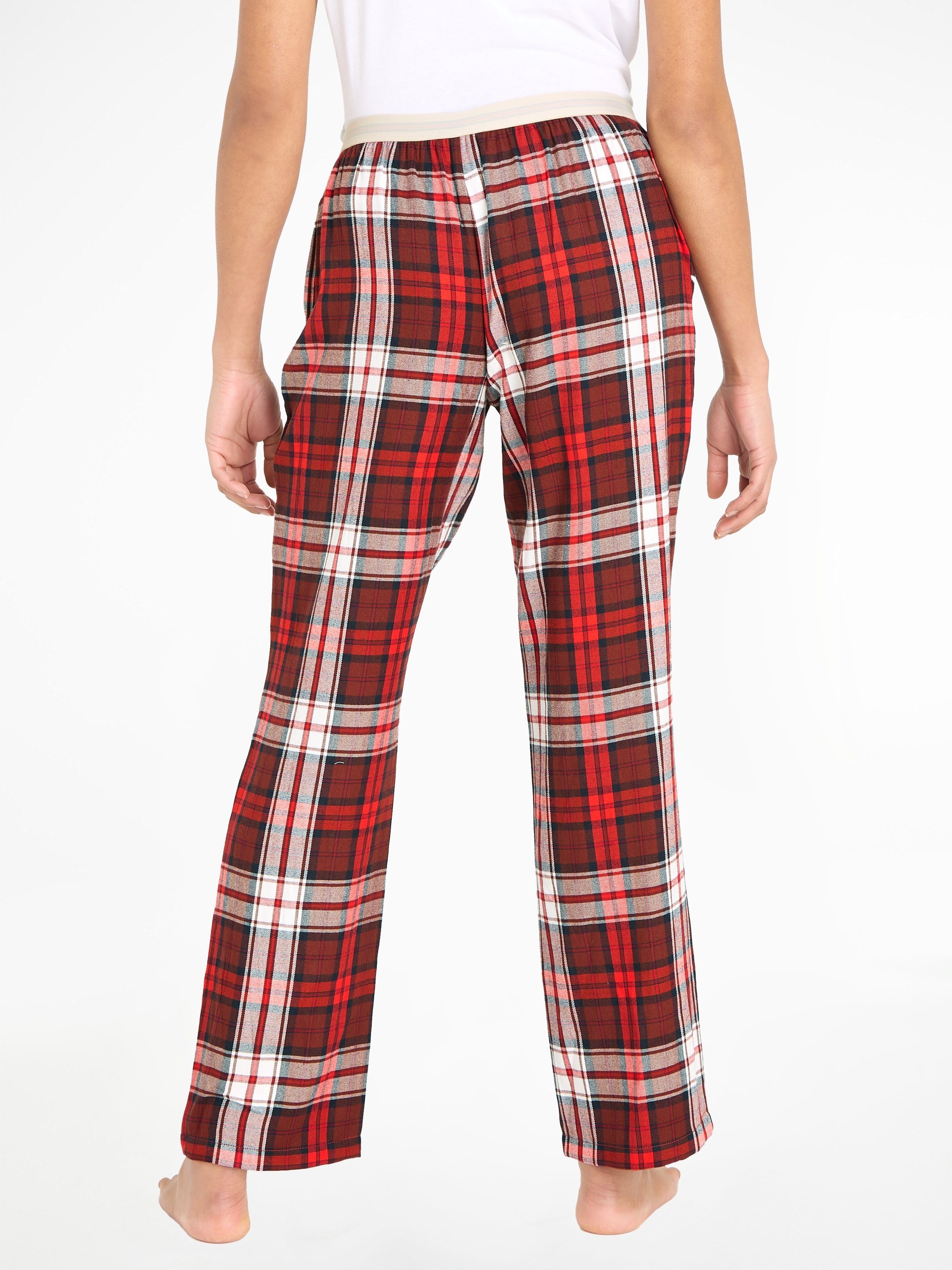 PANT Tommy FLANNEL Pyjamahose Underwear geradem Hilfiger mit Bein