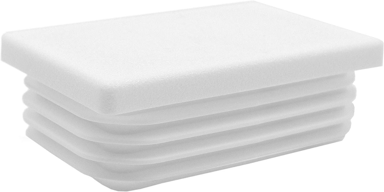 Enkotrade Endkappe Lamellenstopfen rechteckig, (10-St), Weiß, rechteckig, 30 x 20 mm, UV-beständig. Made in Germany