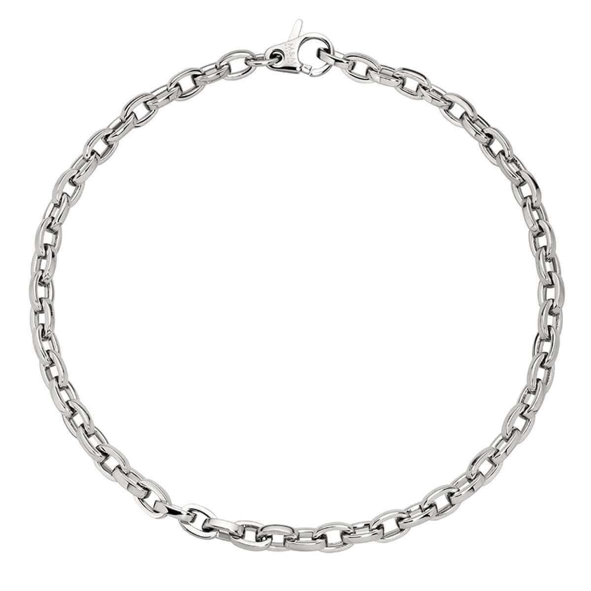 M&M Collier Gliederkette Damen silber Best Basics (1-tlg), deutsche Qualität, inkl. edles Schmucketui