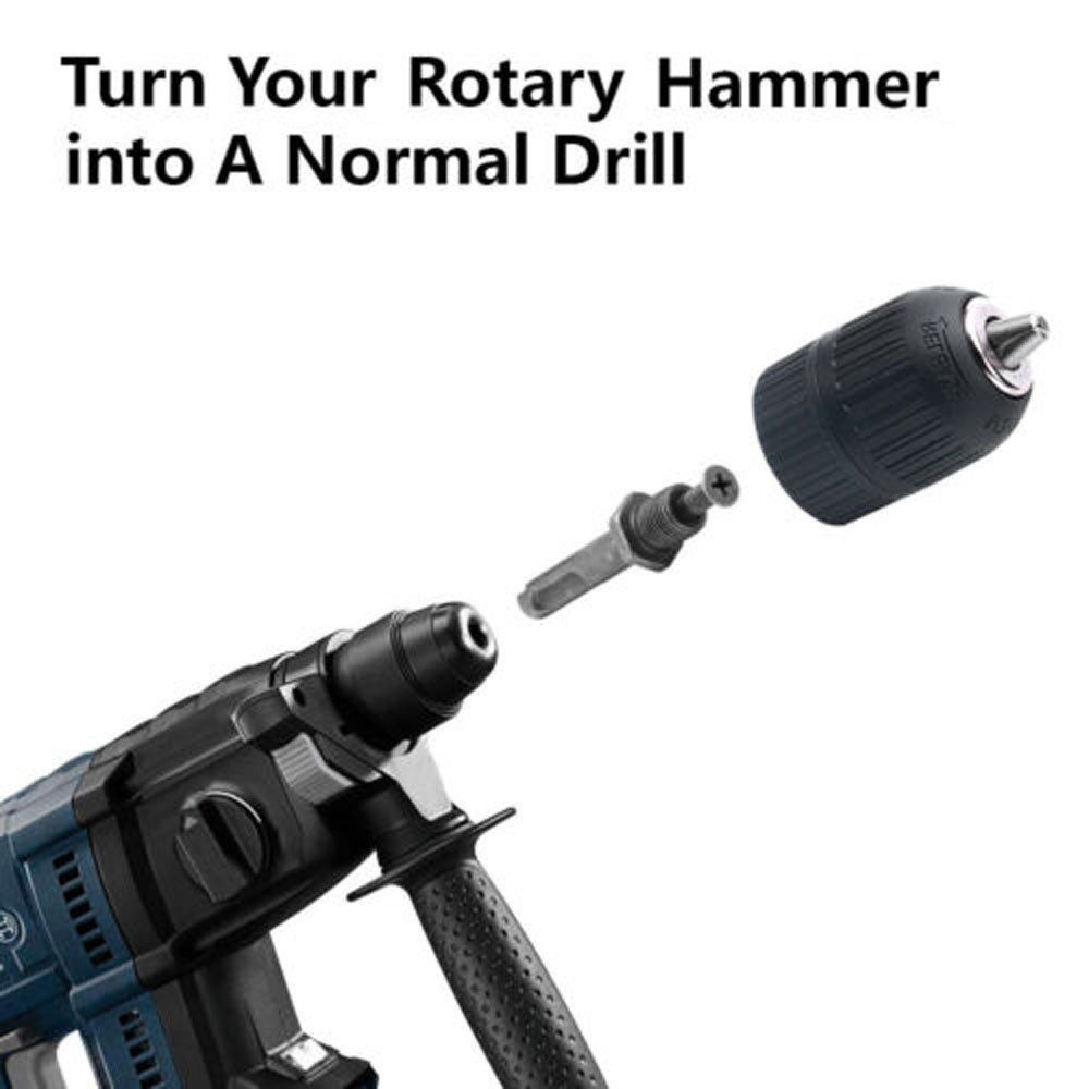 XERSEK Bohrfutter Schnellspannbohrfutter Bohrfutter mit Adapter, Spannweite bis 13mm, Spannweite bis 13,00 mm, (Bohrmaschine Schnellspann Adapter, 13 mm Schnellspannbohrfutter), 1/4 HEX Adapter, 3/8" SDS Plus Adapter, 1/2" Schlagschraubern Adapter