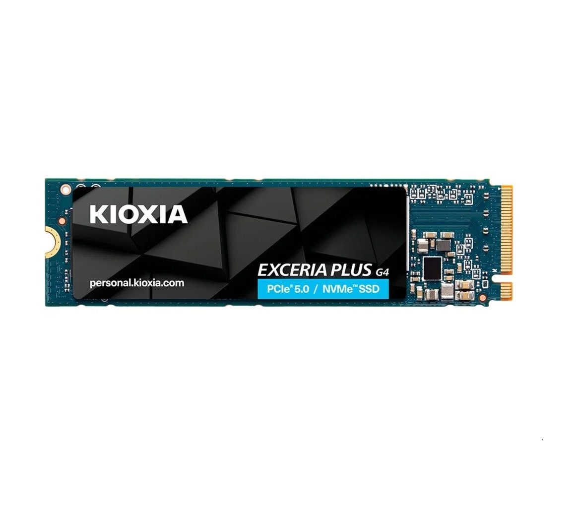 KIOXIA EXCERIA Plus G4 2TB SSD PCIe 5.0 NVMe Gen5 interne SSD (2 TB) M,2" 10000 MB/S Lesegeschwindigkeit, 8200 MB/S Schreibgeschwindigkeit, PCIe 5.0, NVMe 2.0c, BiCS FLASH, HMB-Technologie