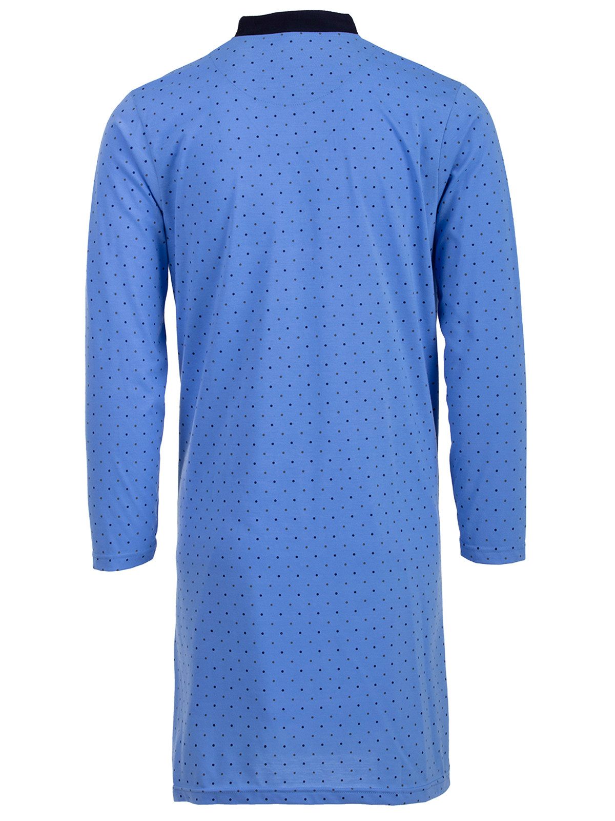 Henry Terre Nachthemd Nachthemd Langarm - Stehkragen mit Punkten günstig online kaufen