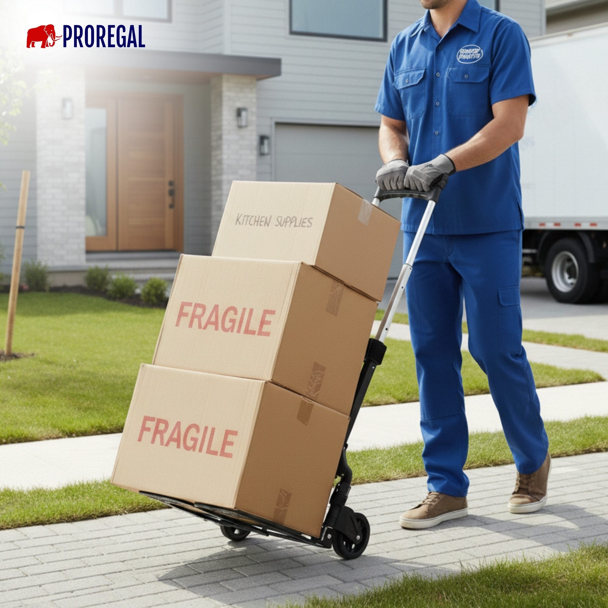 PROREGAL® Sackkarre ELEPHANT mit Profi-Alu-Rahmen klappbar ergonomisch Vollgummibereifung, Klappbare Sackkarre Transportkarre Staplerkarre hohe Traglast – Bild 2 von 5
