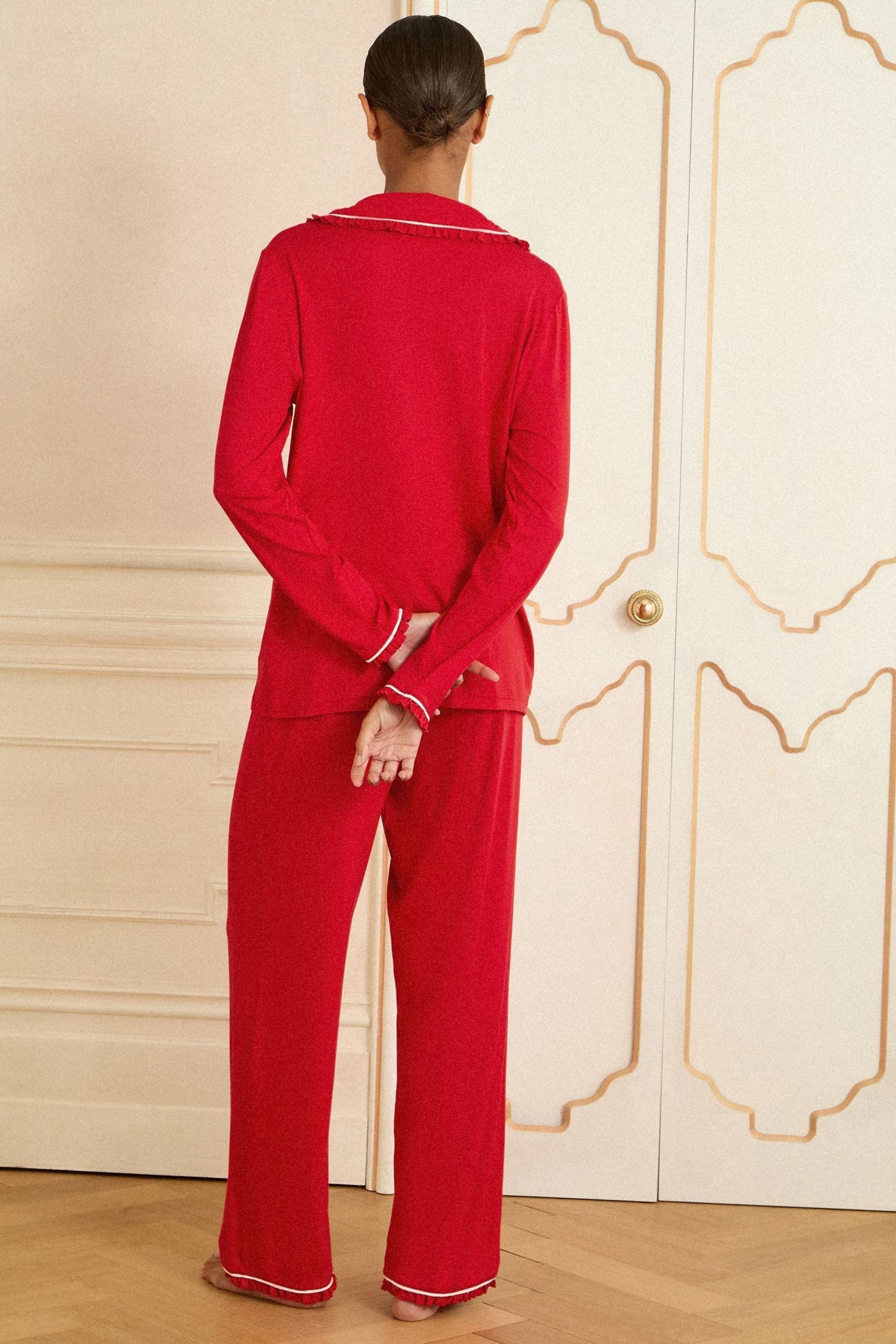 Love & Roses Pyjama Love & Roses Durchgeknöpfter Schlafanzug (2 tlg) günstig online kaufen