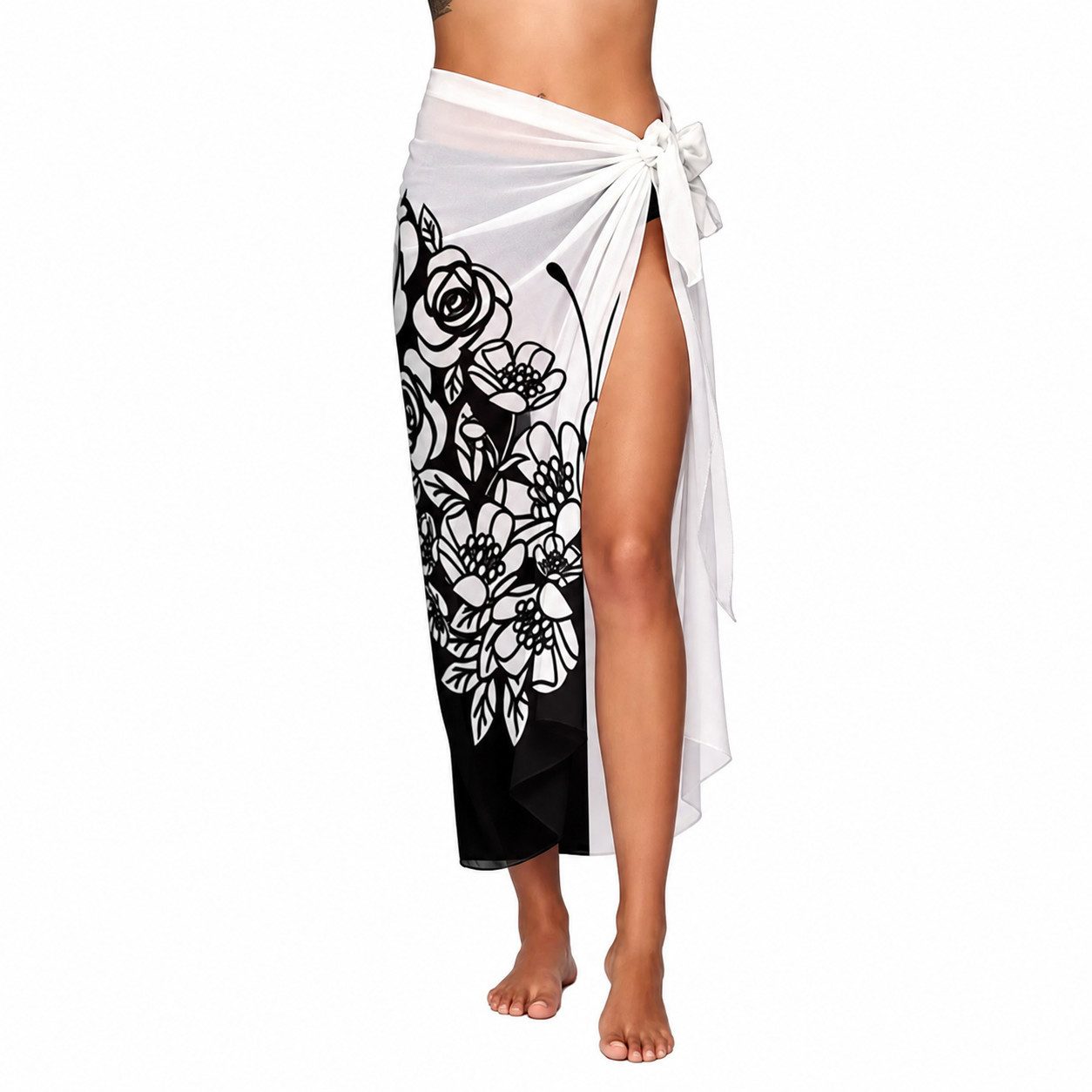 nsihing Strandrock Damen Sarong – Sommerlicher Bikini-Cover-Up, langer Strand-Wickelrock leichter Pareo für Urlaub und Schwimmbad,sommerliche Strandmode