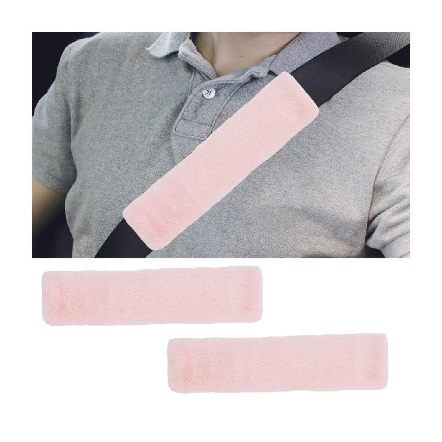 LuxusKollektion Gurtpolster Gurtpolster Auto Sicherheitsgurt Kinder Erwachsene 2er Rosa, (2 St)