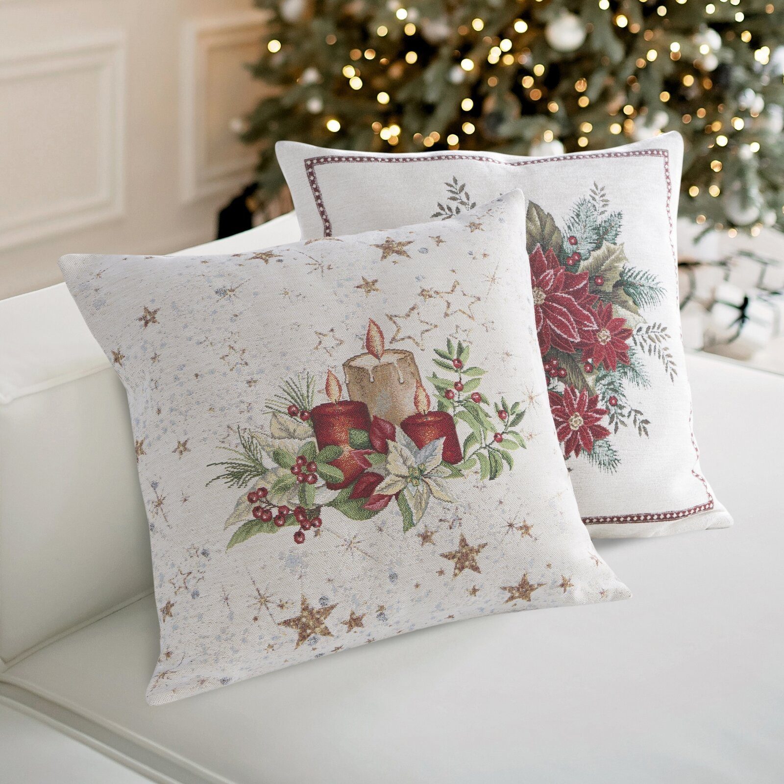 Eurofirany Kissenbezug Winter Weihnachten 45x45 Kissenbezüge günstig online kaufen