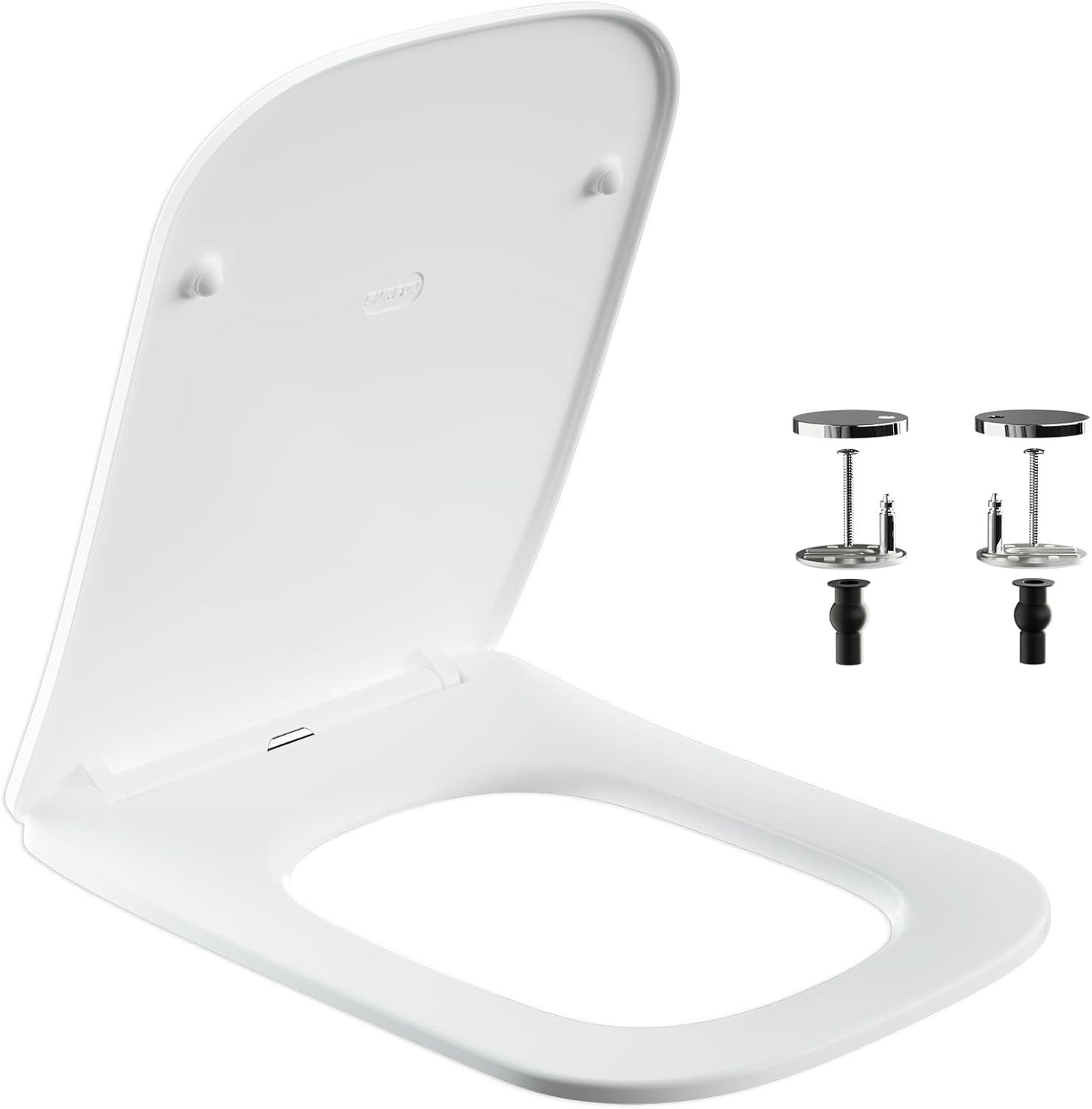 SURFOU WC-Sitz Toilettensitz eckig mit Softclose, Quick Release, stabil & leise