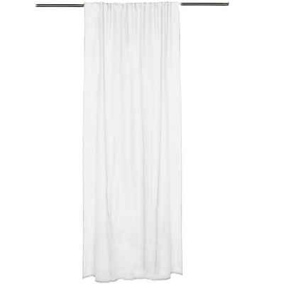 Vorhang Vorhang transparent 140x245cm - Schlaufenschal 100% Polyester - weiß, JEMIDI, (1 St)