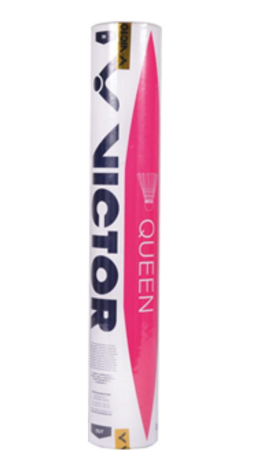 VICTOR Badmintonball Queen Standard-Naturfeder weiss Dose 12er, Geschwindigkeit: 77