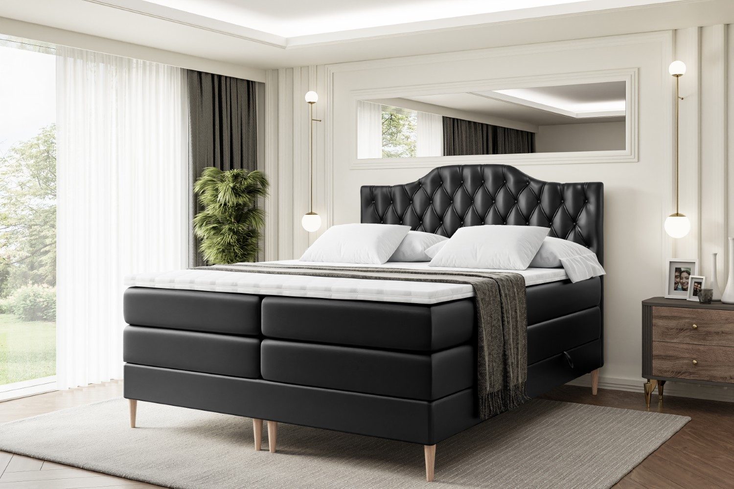 ALTDECOR Boxspringbett VILA-1-F KING (Multipocket-Matratze H4, günstig online kaufen