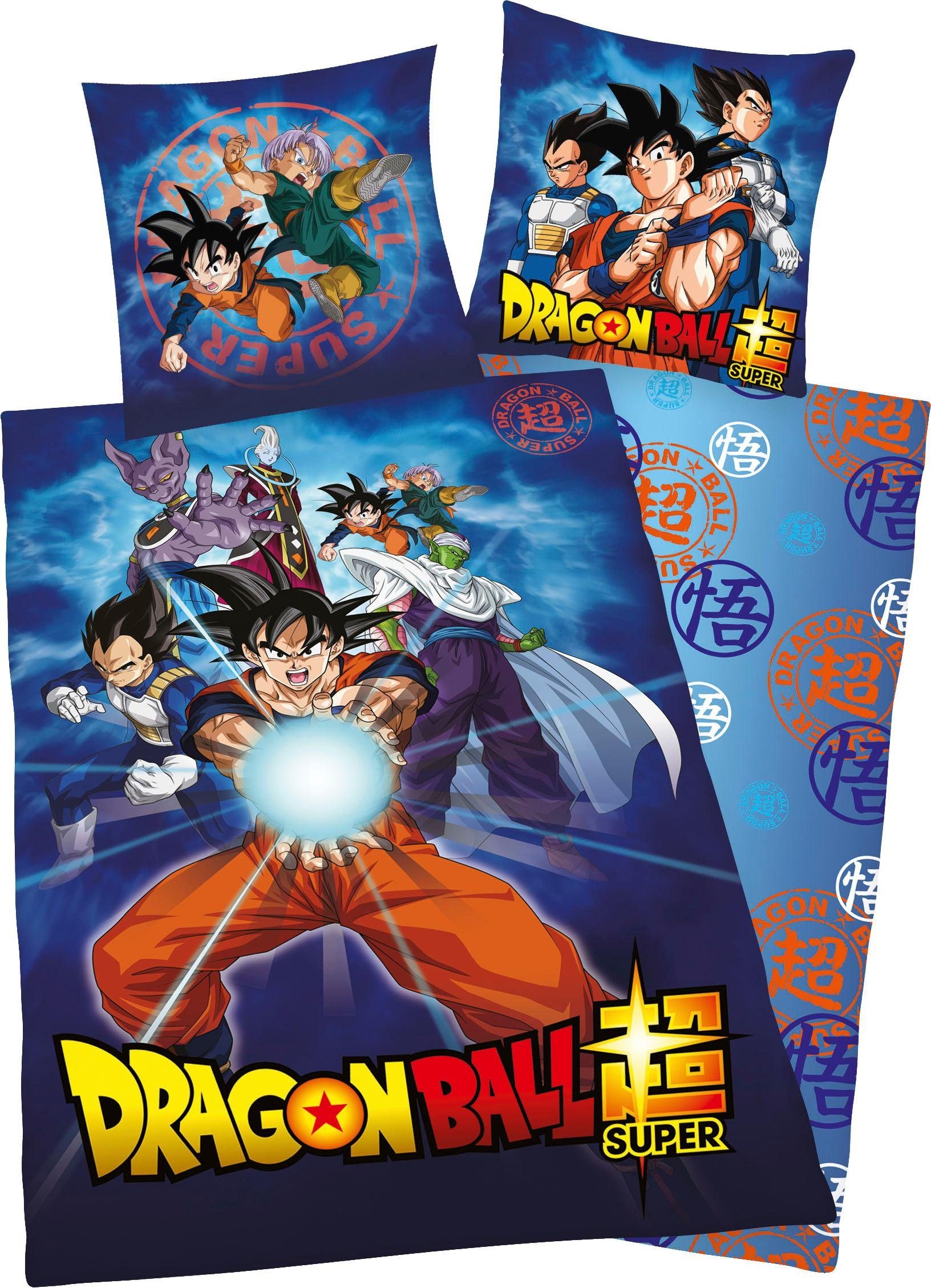 Kinderbettwäsche Dragonball, Renforcé, 2 teilig, mit Dragonball Motiv
