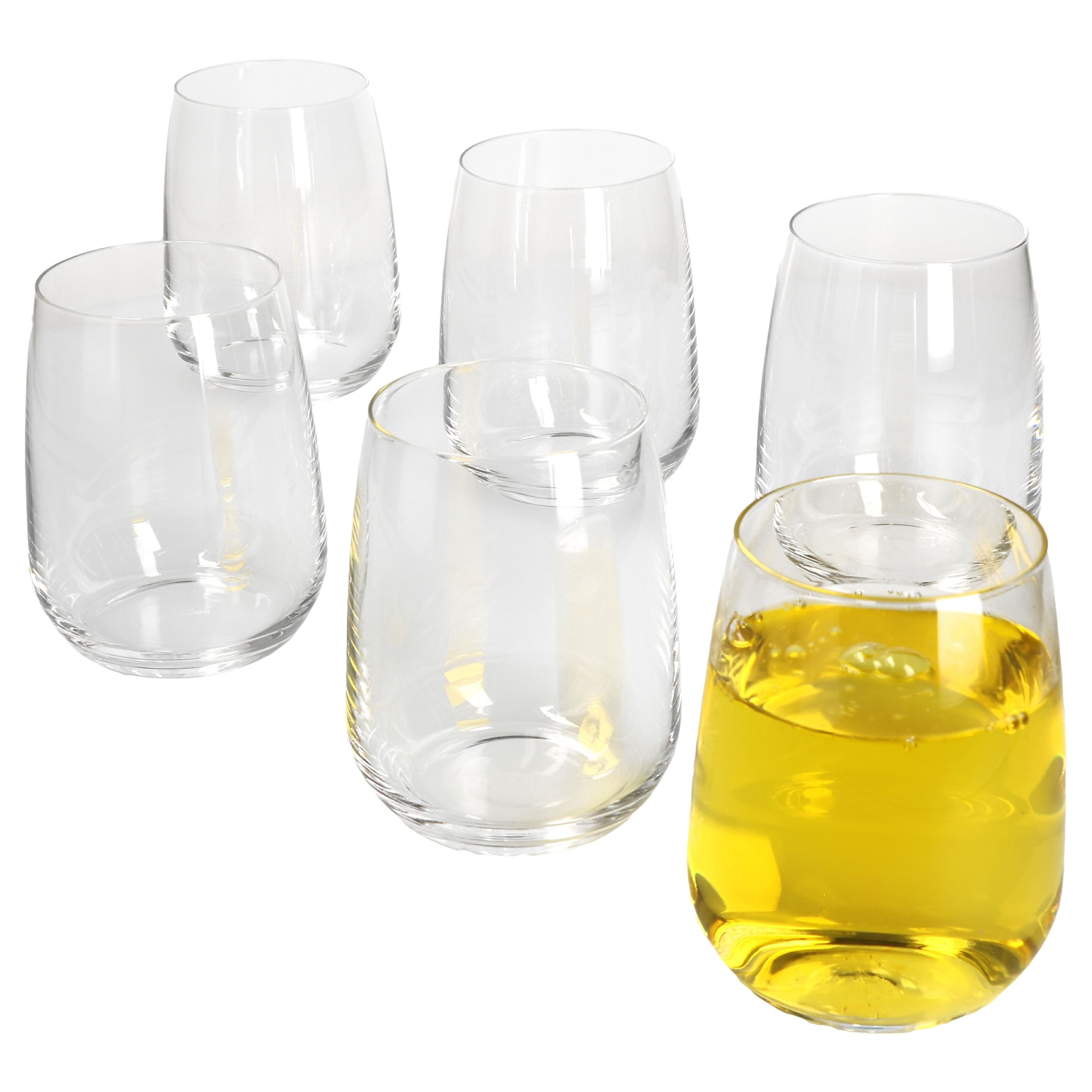 42cl, Set 6er Glas Frizzante Glas Premium Wasserglas Aqua Bormioli Rocco