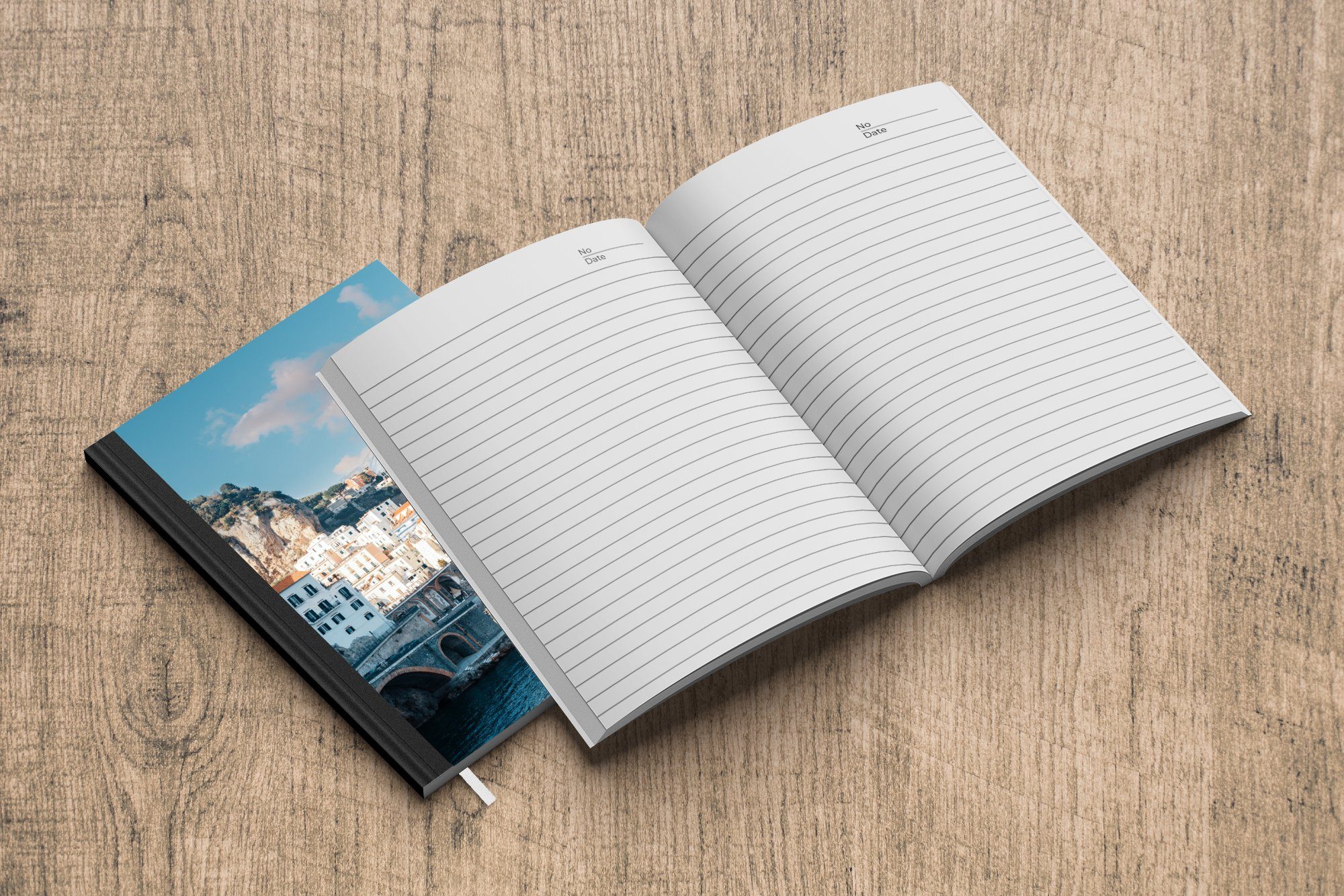 Journal, - Tagebuch, Haushaltsbuch Seiten, - Weiß, Notizbuch 98 Stadt Merkzettel, MuchoWow Notizheft, A5, Italien