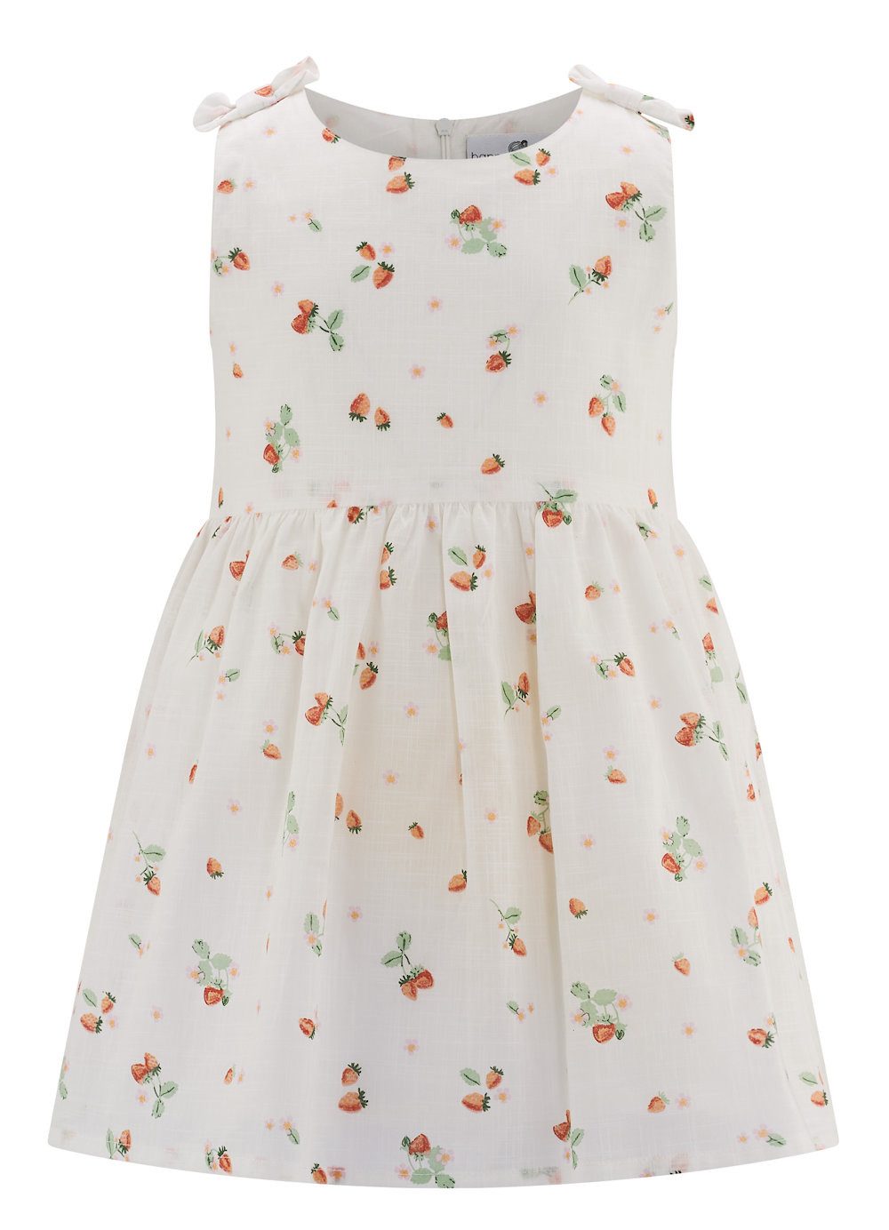 A-Linien-Kleid Happy girls Kleid ärmellos Sommerkleid Erdbeeren ecru