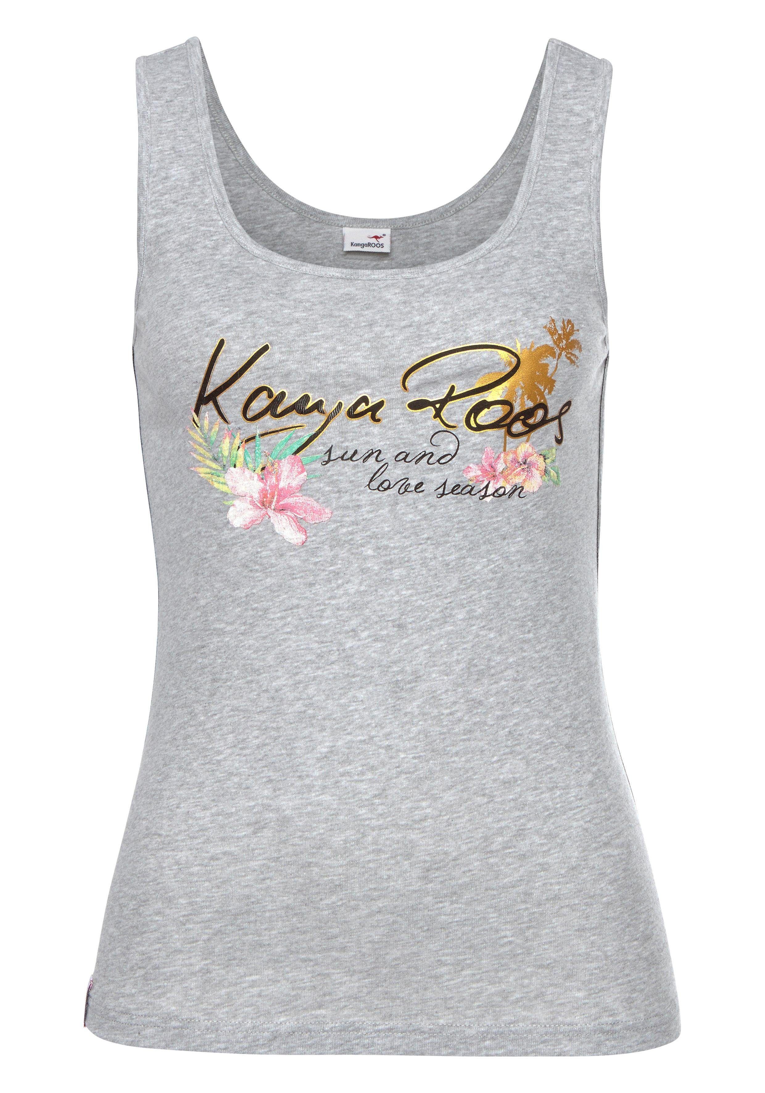 KangaROOS Tanktop mit femininem Frontdruck