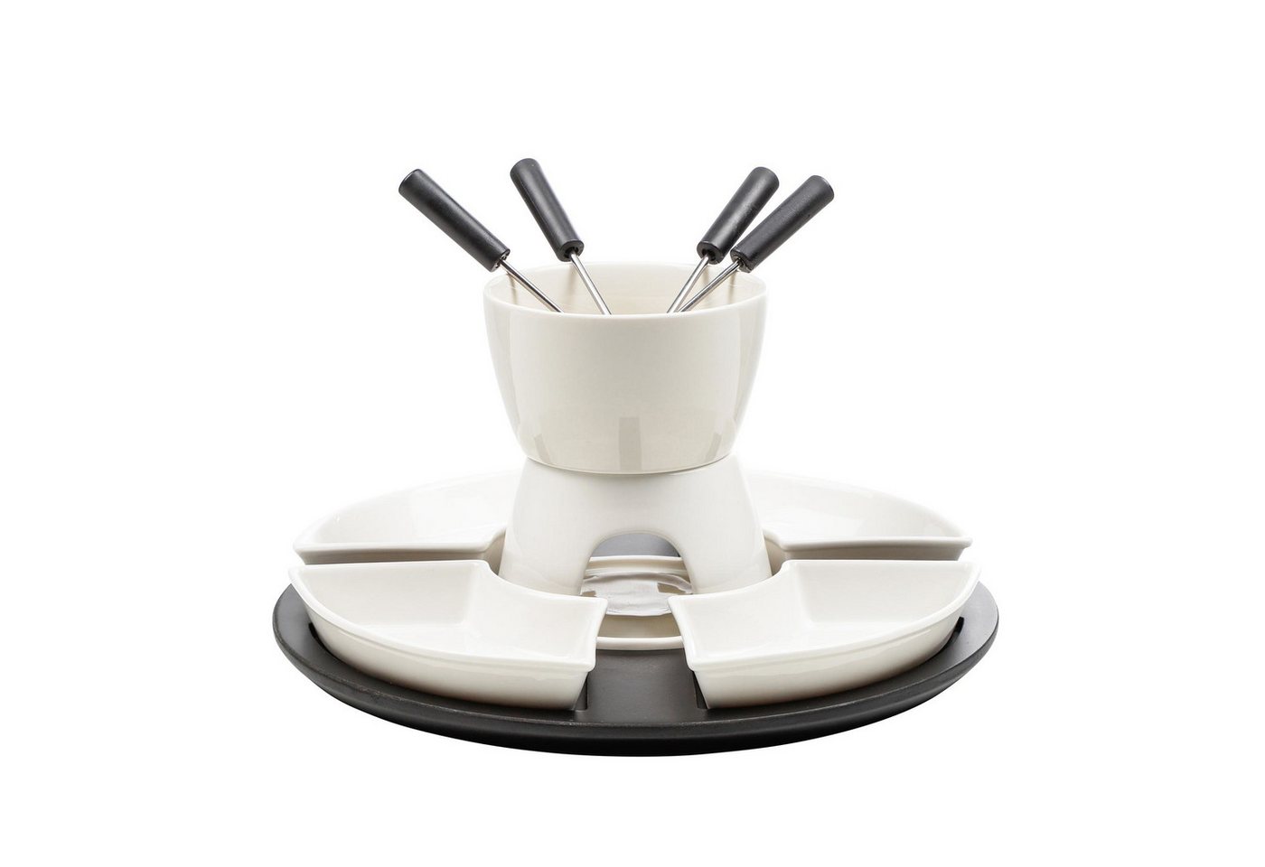 Haushalt International Fondue Fondueset Käsefondue-Set Keramik Schokoladenfondue Schokofondue