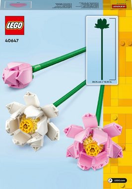LEGO® Konstruktionsspielsteine Lotusblumen (40647), LEGO Iconic, (220 St), Made in Europe