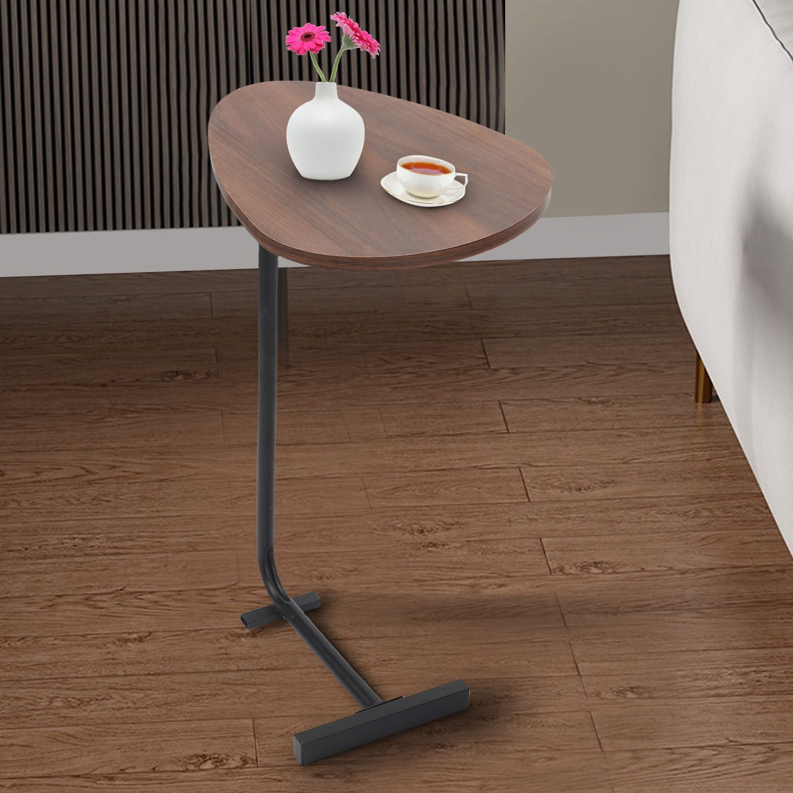 GARRYFIZH Beistelltisch klein Sofatisch Nachttisch Metall MDF modern platzsparend, Klein, Metall, Stabil, Modern