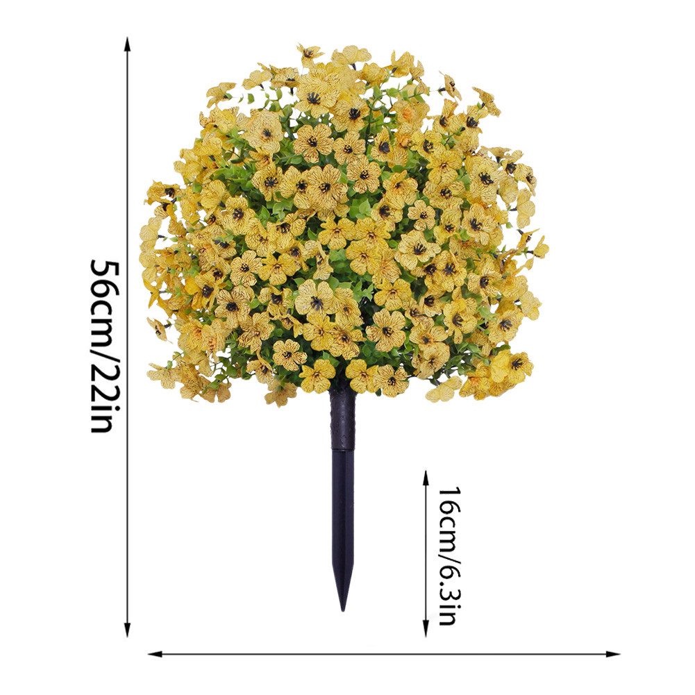 Kunstblume 2PCS Künstliche Bäume mit Erdspieß,Sträucher Sträucher Topfpflanzen, GarveeMore