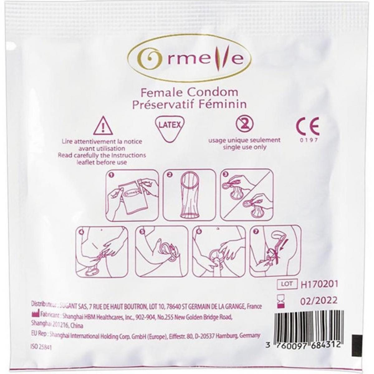 Ormelle Kondome Ormelle «Female Condom» französische Frauenkondome aus Latex