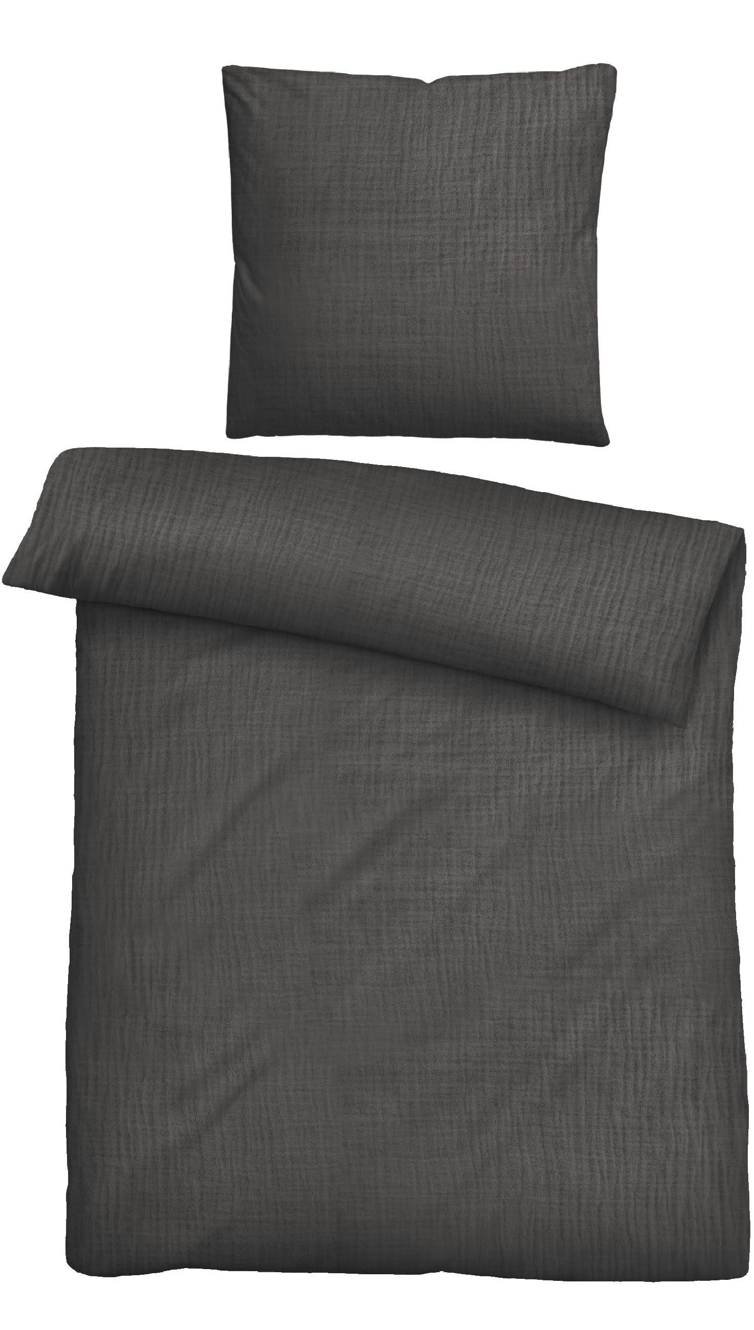 Biberna Bettwäsche Thea, Musselin, 2 teilig, feines, weiches + leichtes Gewebe aus 100% Baumwolle,Sommer