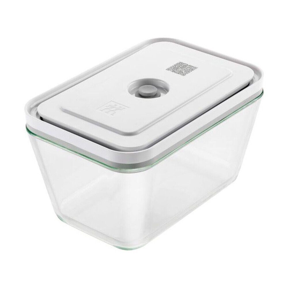 Zwilling Vakuumbehälter Vakuum Box L Fresh & Save Glas, Borosilikatglas, Kunststoff BPA frei, Silikon, (1-tlg), Vakuum Box, 2 l, Borosilikatglas, grau
