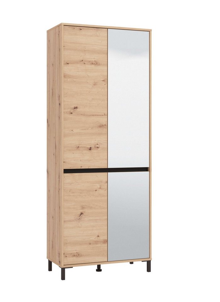 Home affaire Schuhschrank Flannan, Schuhregal, Schuhkommode, Gesamthöhe 205,5 cm mit Spiegeltür, acht Regale und eine Schublade, …