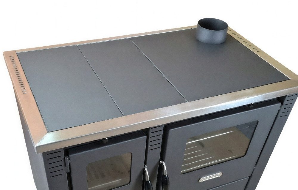 ProTermo Festbrennstoffherd PANONIA Kacheln schwarz, rechte Version, 8,5 kW – Bild 3 von 5