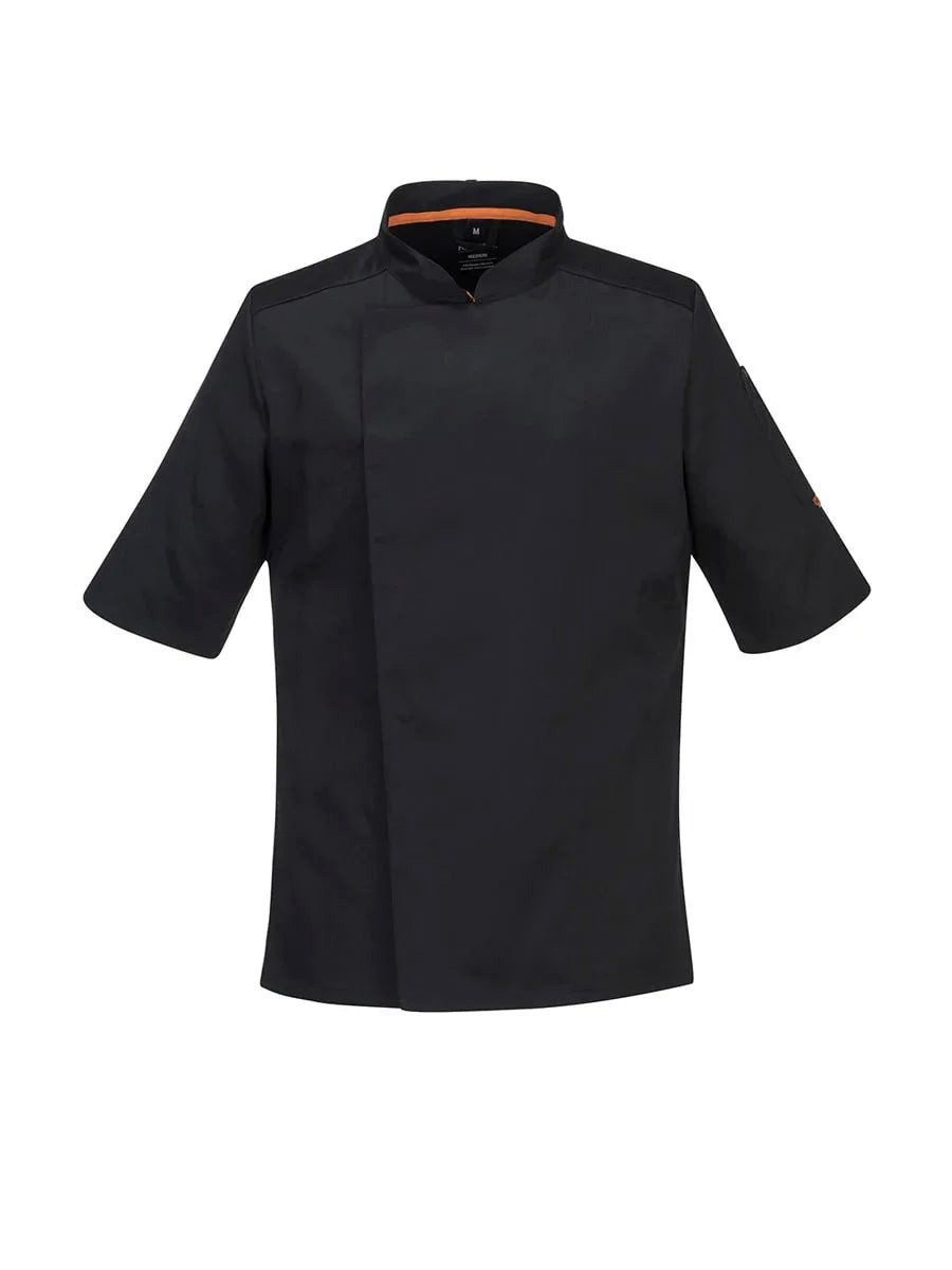 Portwest Kochjacke Portwest MeshAir Pro Kochjacke kurzarm C738 Schwarz