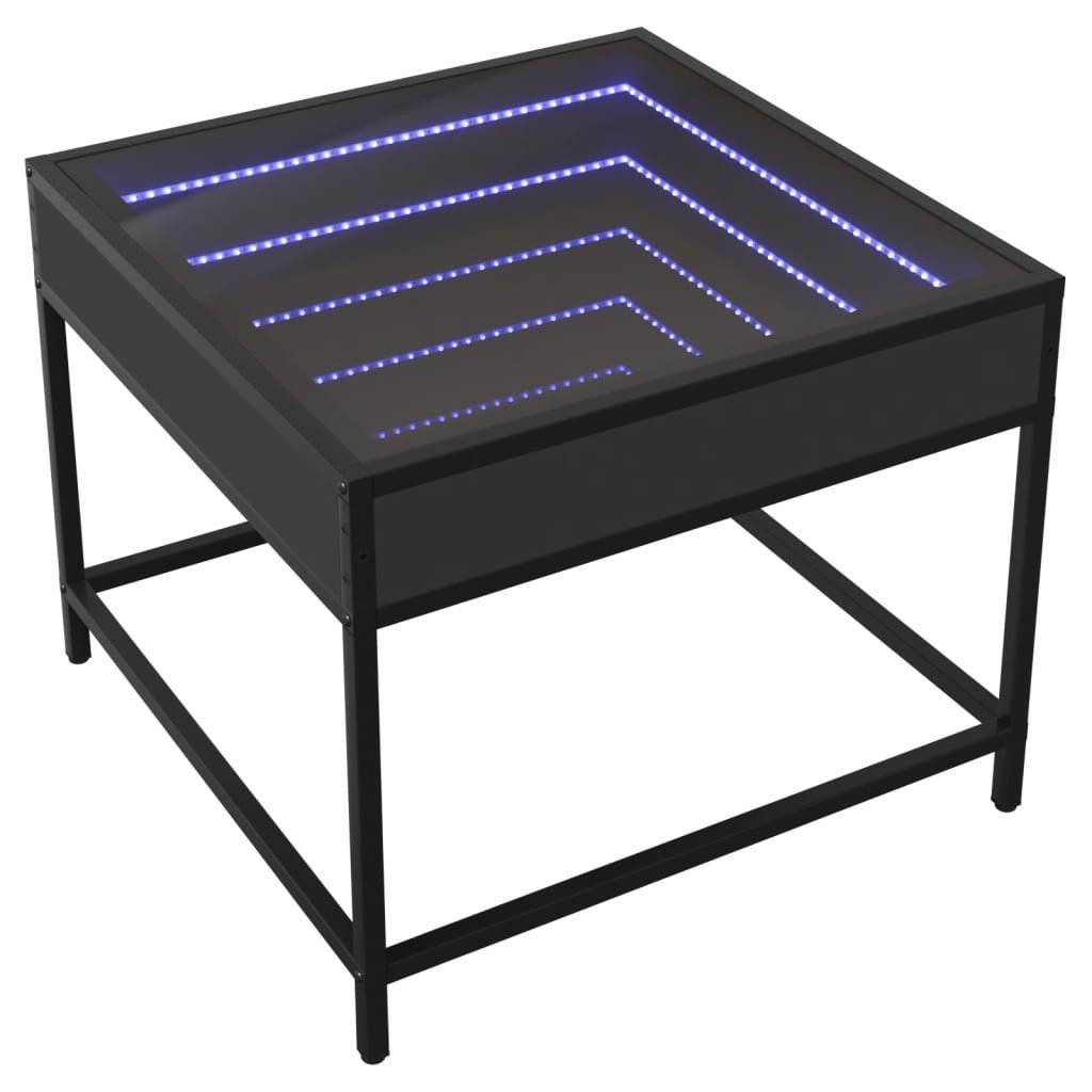 vidaXL Couchtisch Couchtisch mit Infinity-LED Schwarz günstig online kaufen