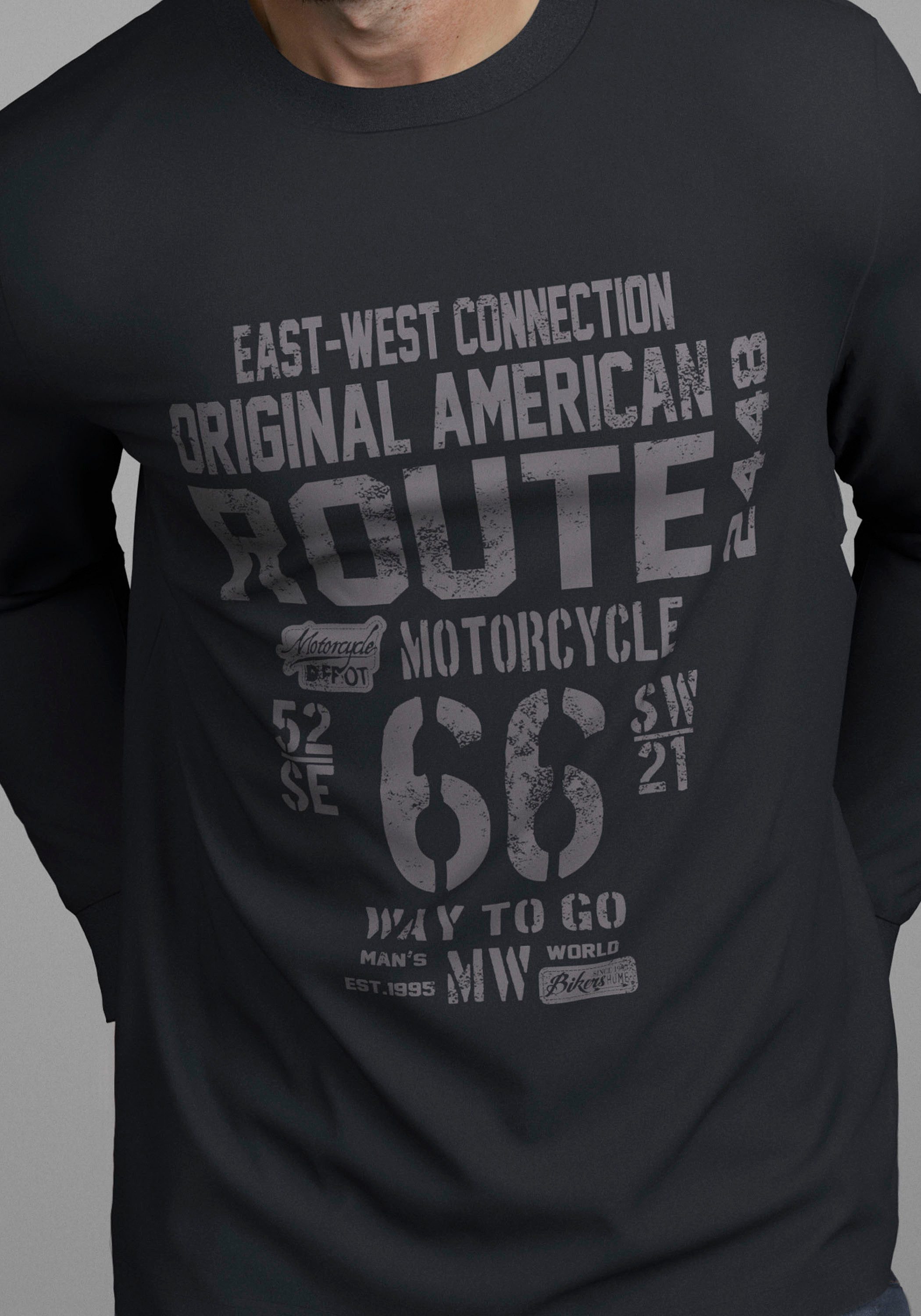 Man's World Rundhalsshirt Neue Kollektion! mit Bündchen