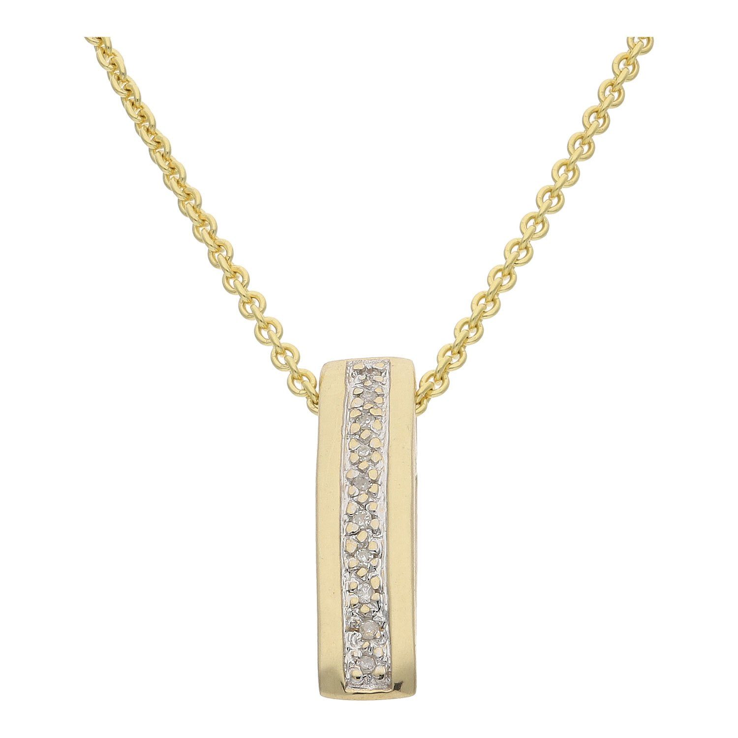 Kettenanhänger JuwelmaLux Anhänger 333/000 (8 Karat) Gold mit Diamanten JL30-02-3351