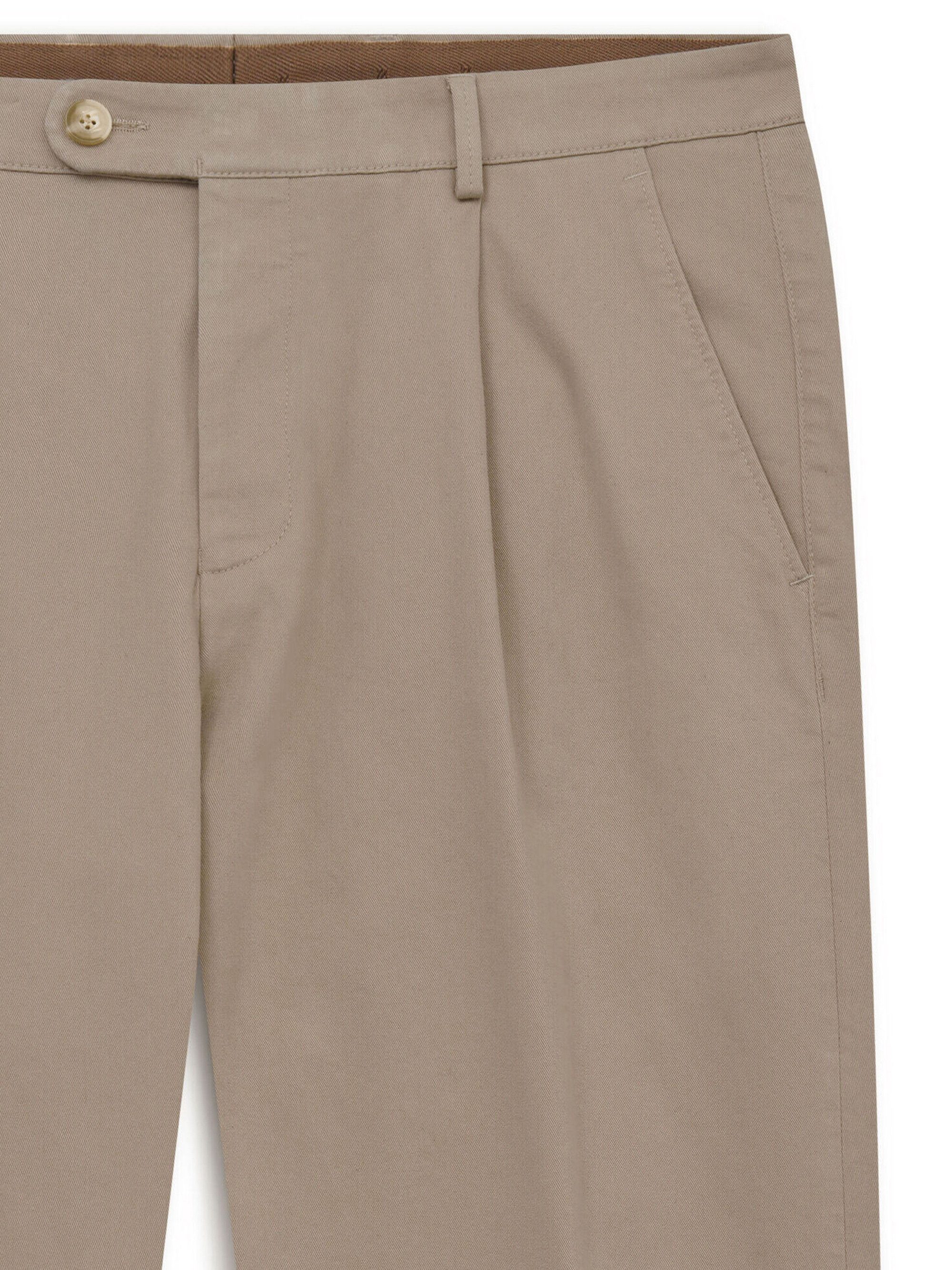 bugatti Bundfaltenhose Tapered Fit Tapered Fit Baumwoll-Stretch