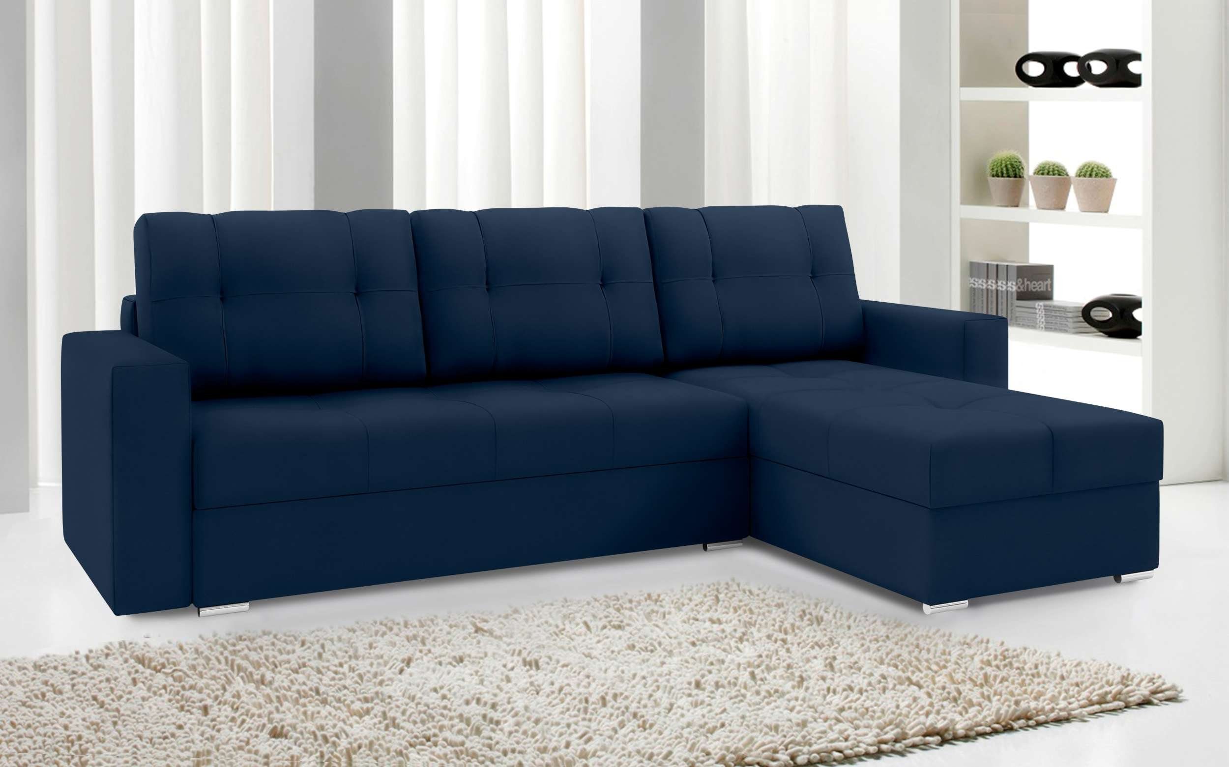 Ecksofa Bettfunktion, Eckcouch, Sofa, mit mit Adelina, Sitzkomfort, Design Bettkasten, L-Form, Stylefy Modern
