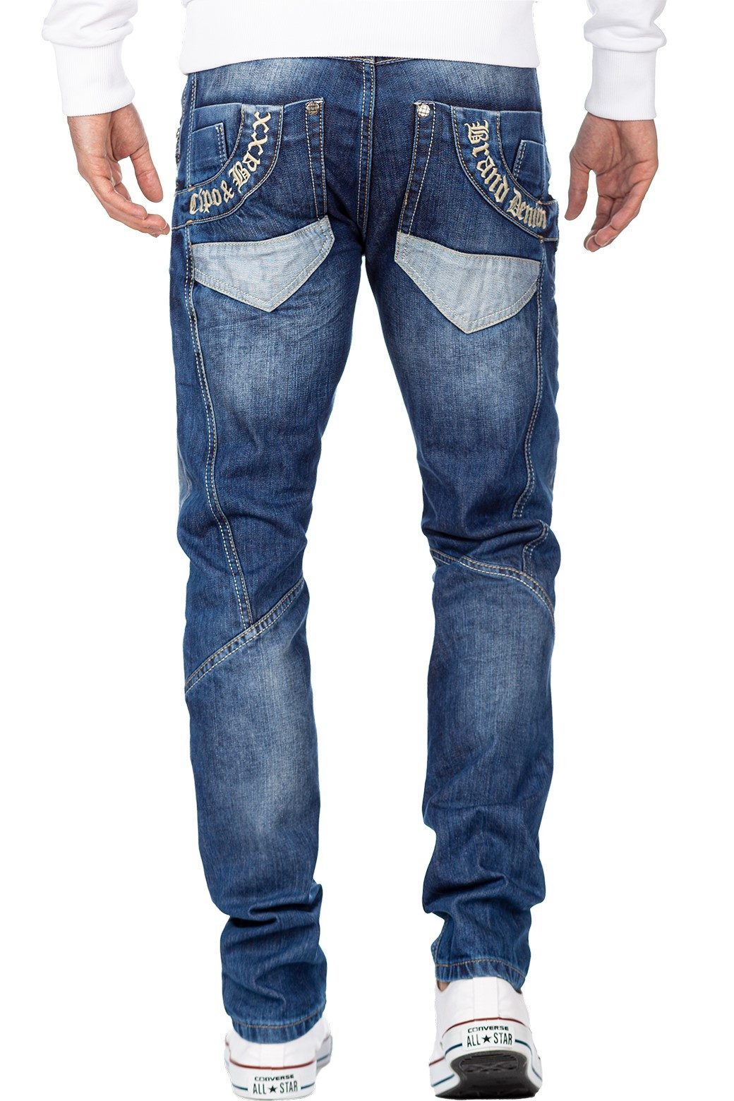 Cipo & Baxx 5-Pocket-Jeans Herren regular fit Hose Stonewashed BA-CD576 (1- günstig online kaufen