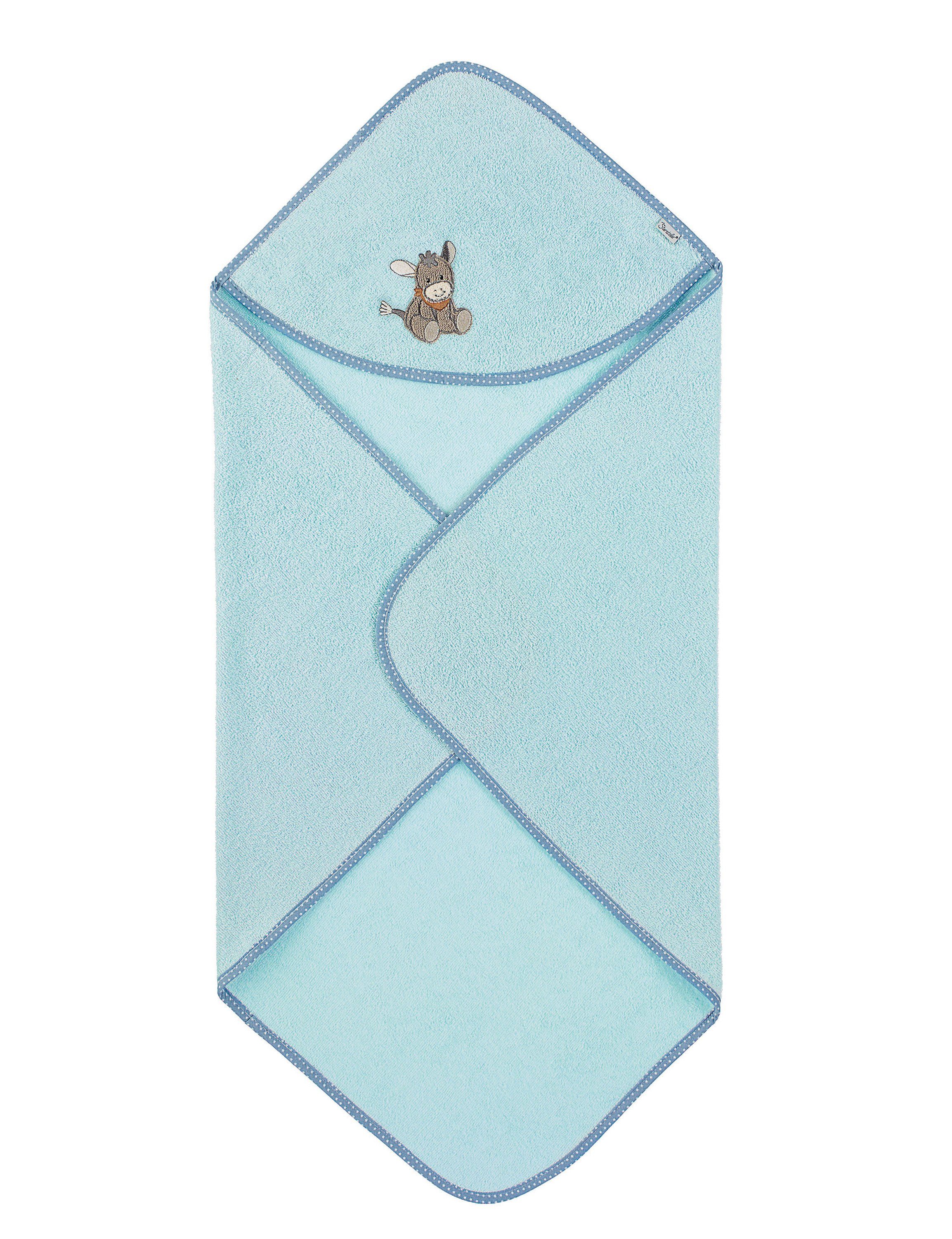Sterntaler® Badetücher Kapuzenbadetuch 80x80 cm ESEL Emmi, Frottee (1-St), Kapuzen-Badetuch aus Frottee mit Esel Emmi Stickmotiv, 80 x 80 cm – Bild 3 von 3