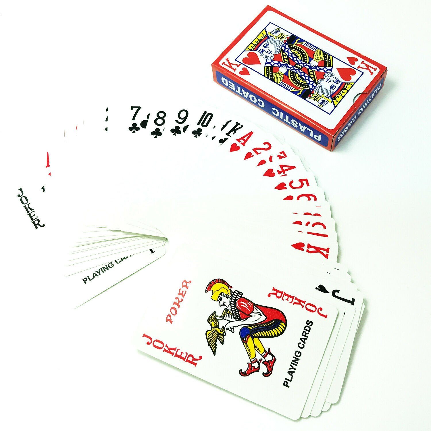 Set (2x TSB Karten, 2x Bridge, & 54 Poker, Blau) Spielkarten 4x Spielesammlung, Canasta, Skat Kartenspiel, Rot Werk