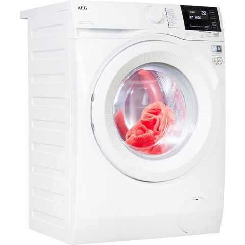 AEG Waschmaschine 6000 LR6A668, 8 kg, 1600 U/min, ProSense® Mengenautomatik​ - spart bis 40% Zeit, Wasser und Energie