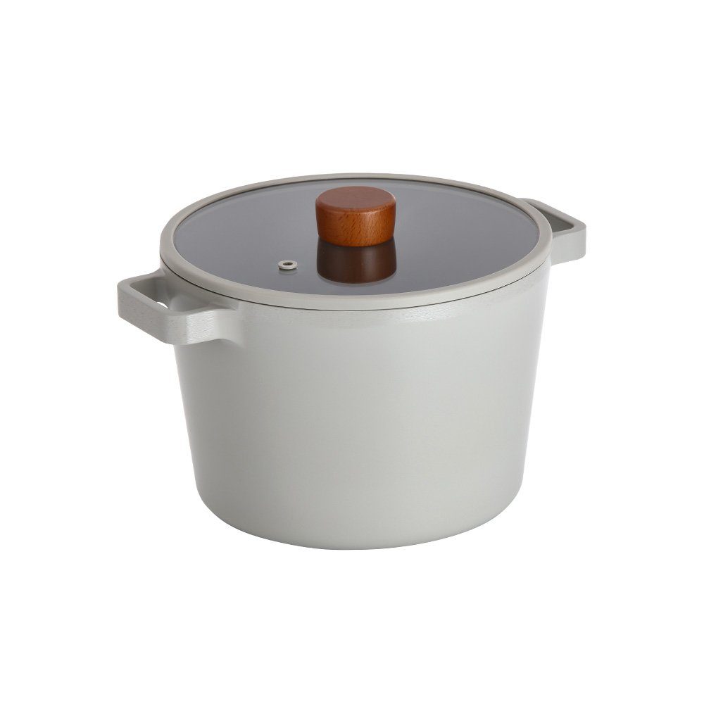 NEOFLAM® Kochtopf FIKA Reserve Suppentopf 22cm inkl. Glasdeckel, Aluminiumguss  (1-tlg)