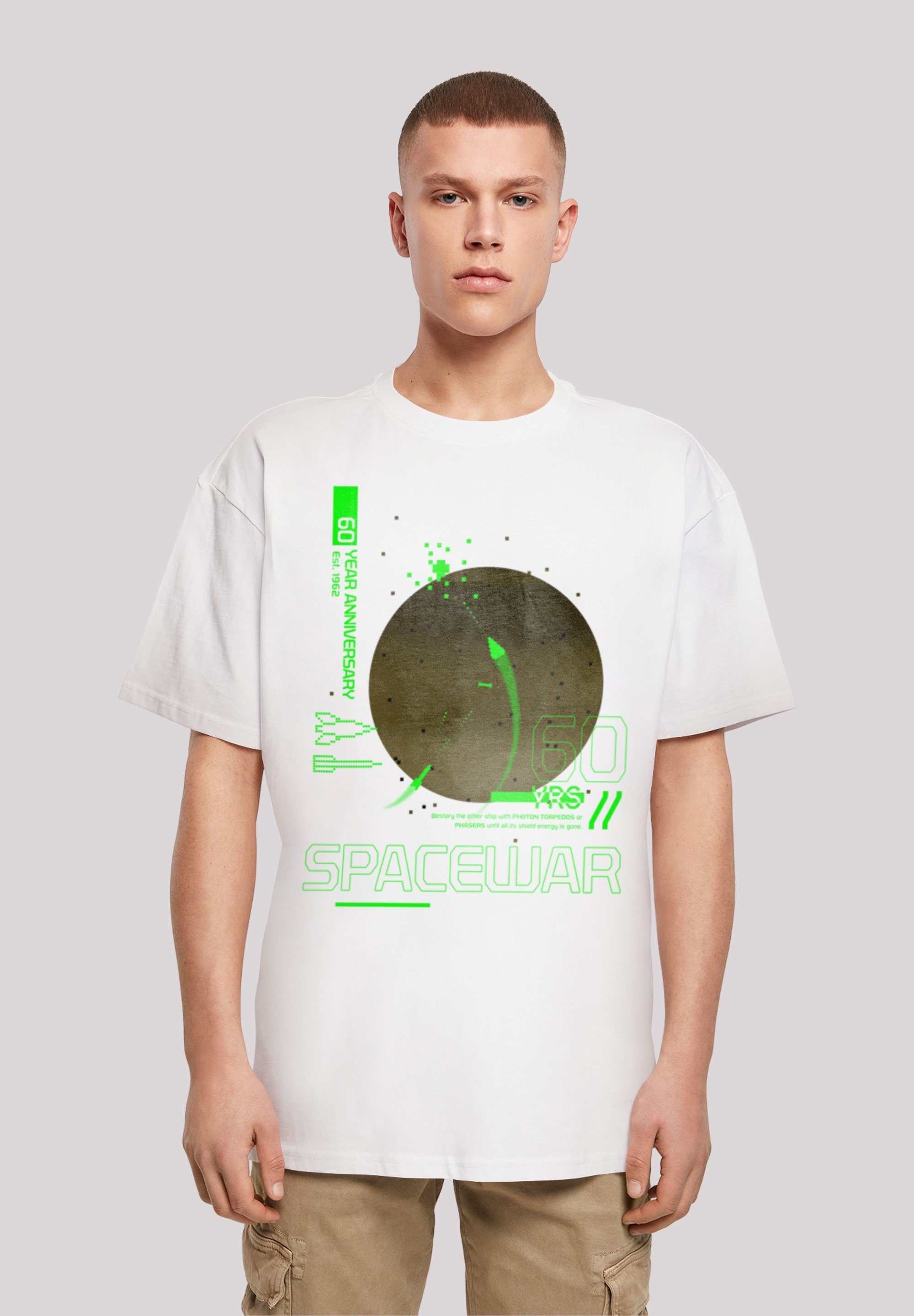weiß T-Shirt Gaming SpaceWar SEVENSQUARED F4NT4STIC Print Retro