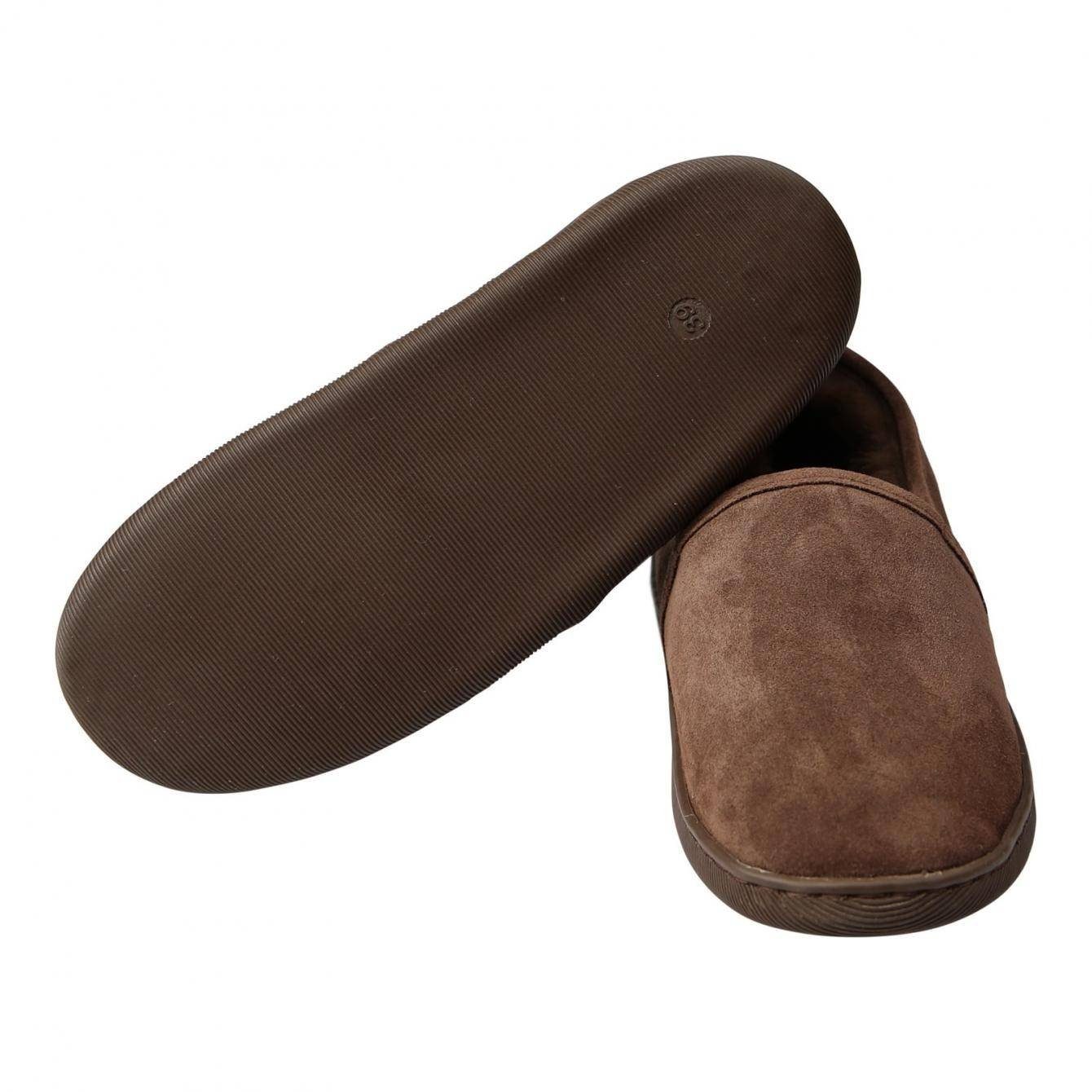 Hollert Hausschuh Unisex Hüttenschuhe Hubert gefüttert Echtleder Merino Schaffell