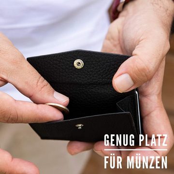 Solo Pelle Geldbörse Kartenetui, Kreditkartenetui, Leder Geldbörse Slim Wallet Portmonee, echtes europäisches Leder in elegantem Design mit RFID Schutz