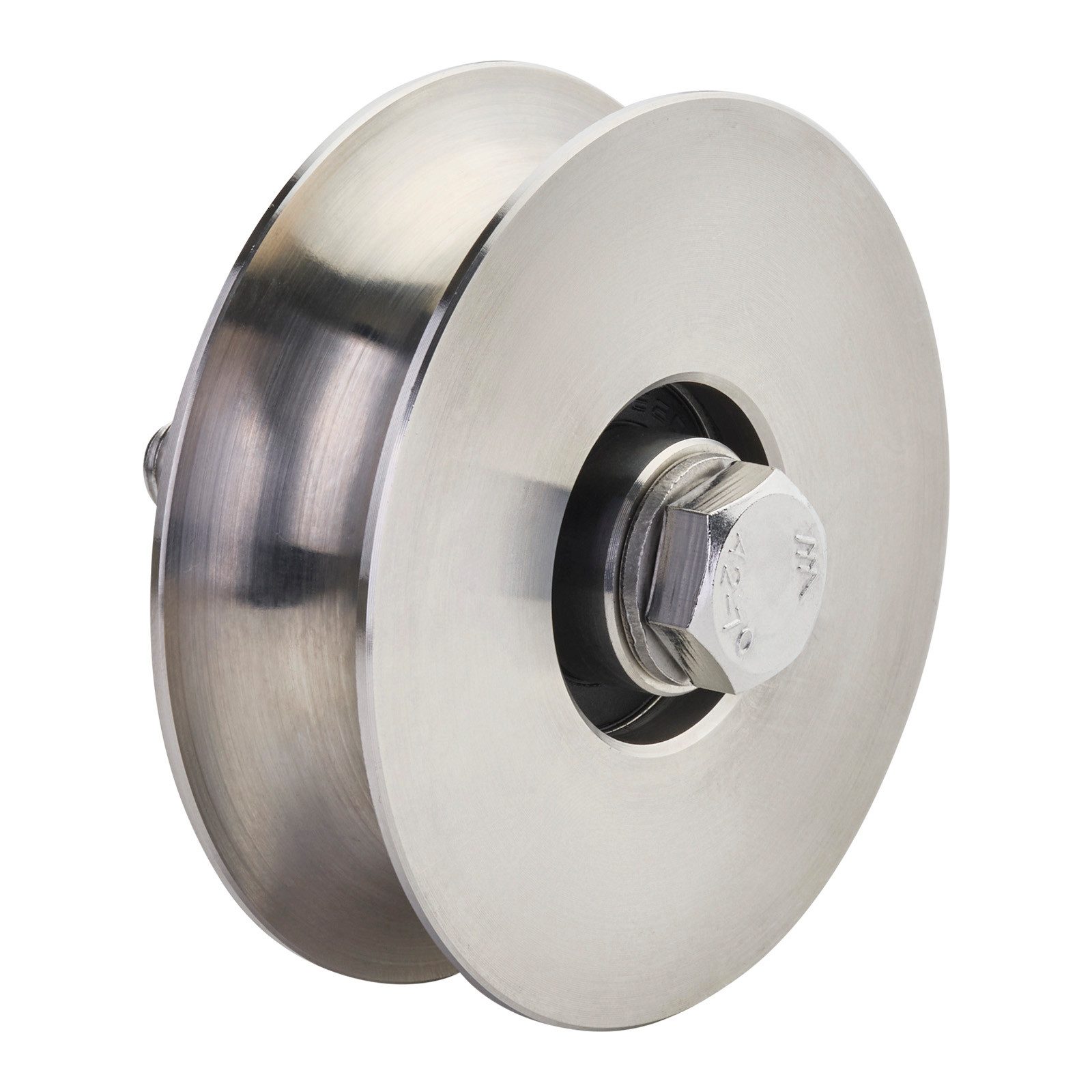 SO-TECH® Torbeschlag Schiebetürbeschlag, Schiebetorrolle oder Laufschiene (1 St), Torrolle, Ø80 (R10), inkl. Montageset, Edelstahl SS304